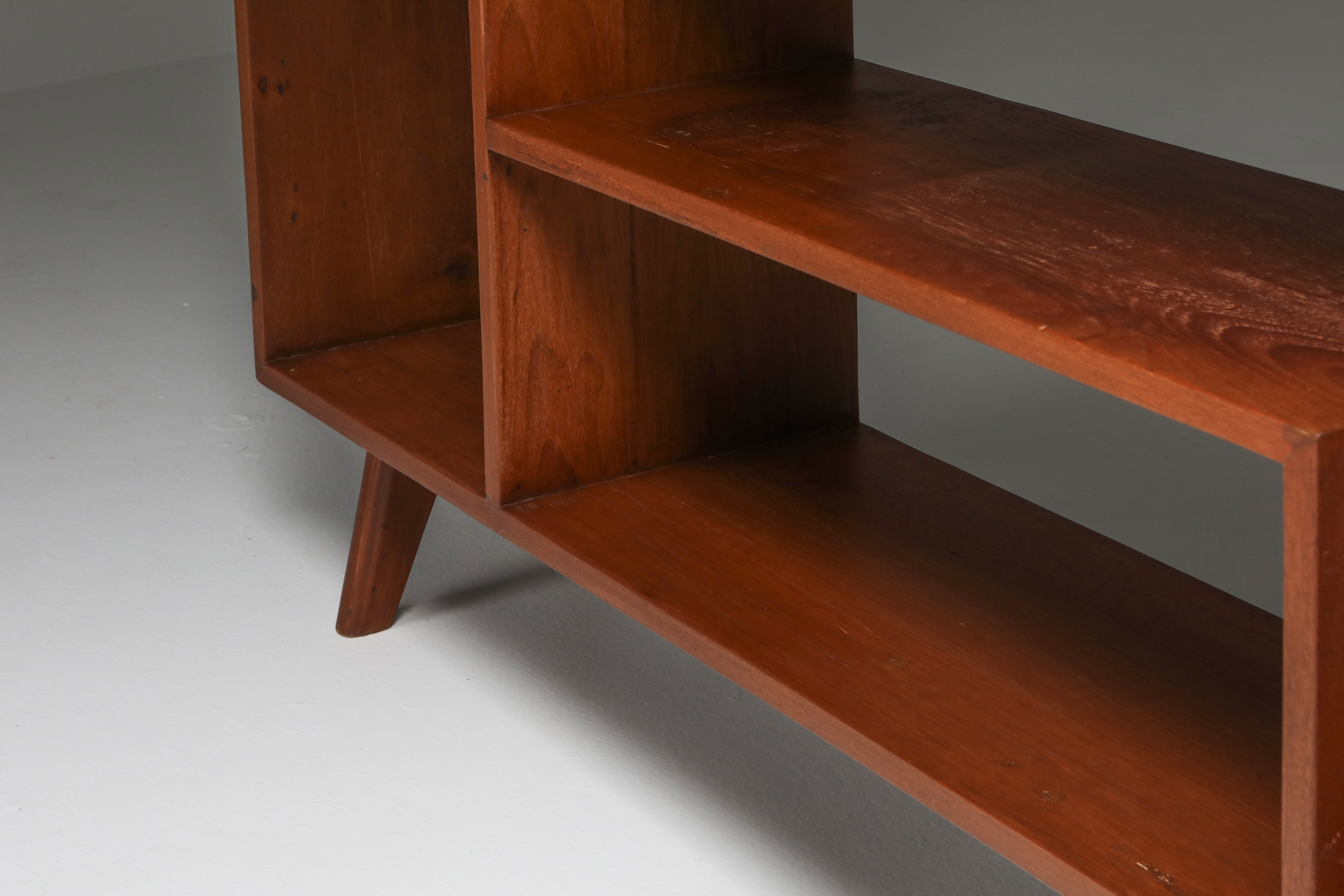 Pierre Jeanneret low etagere in teak - 1960's