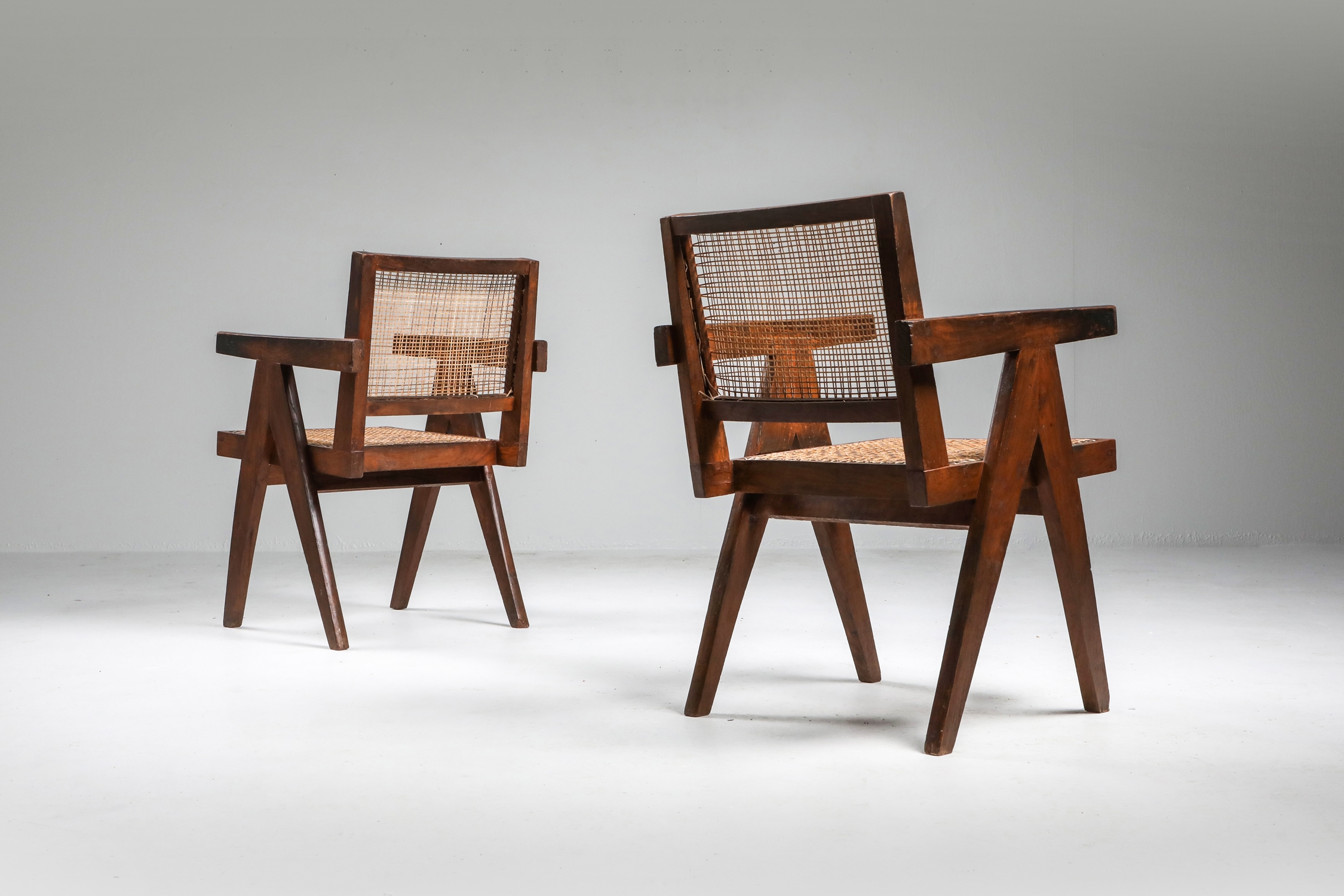Set of Jeanneret "King chair" Chandigarh - 1960's