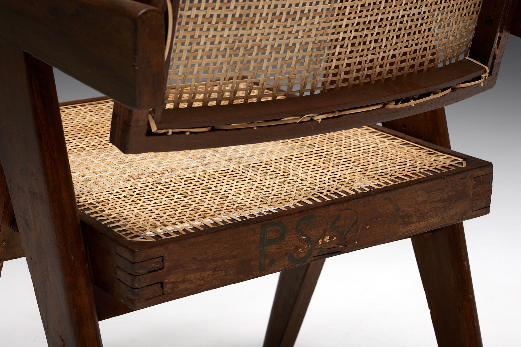 Office Cane Chairs by Pierre Jeanneret - 1955