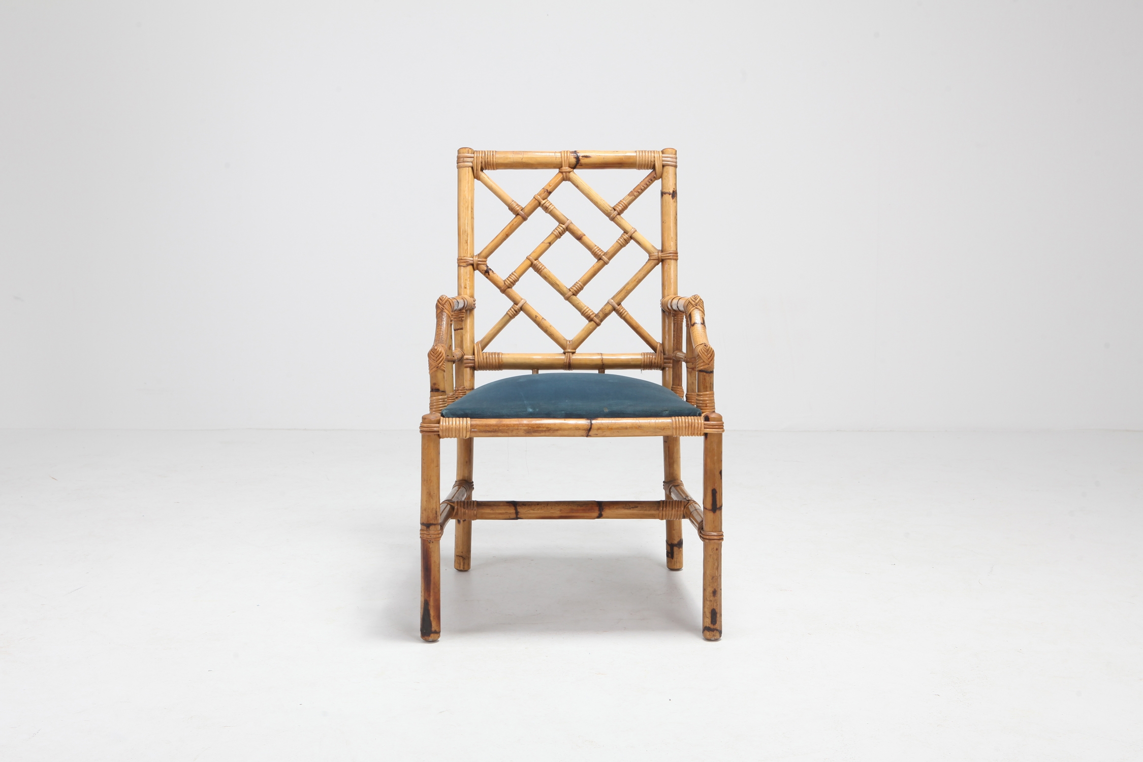 Vivai Del Sud Dining Chairs In Bamboo - 1970s