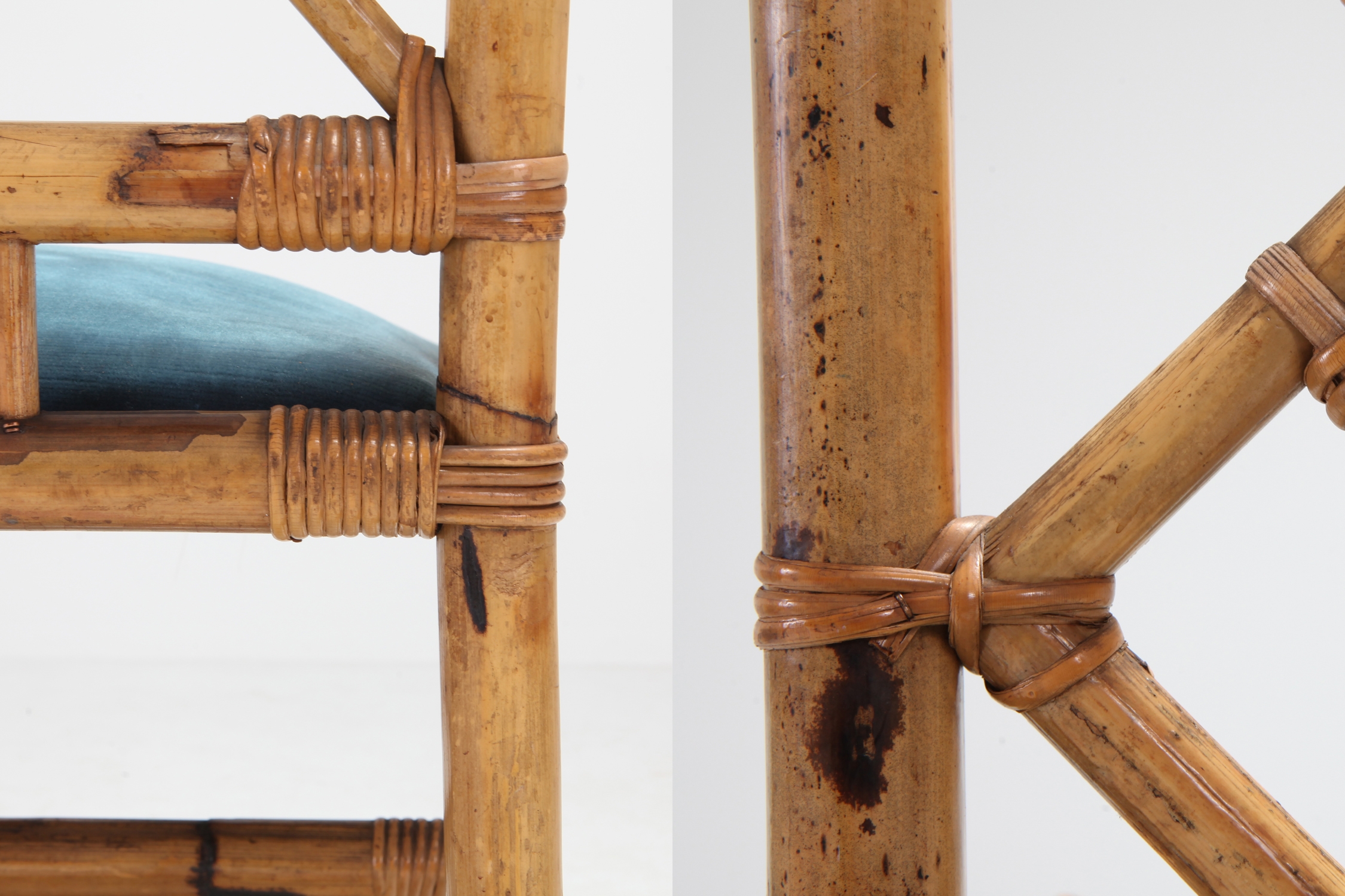 Vivai Del Sud Dining Chairs In Bamboo - 1970s