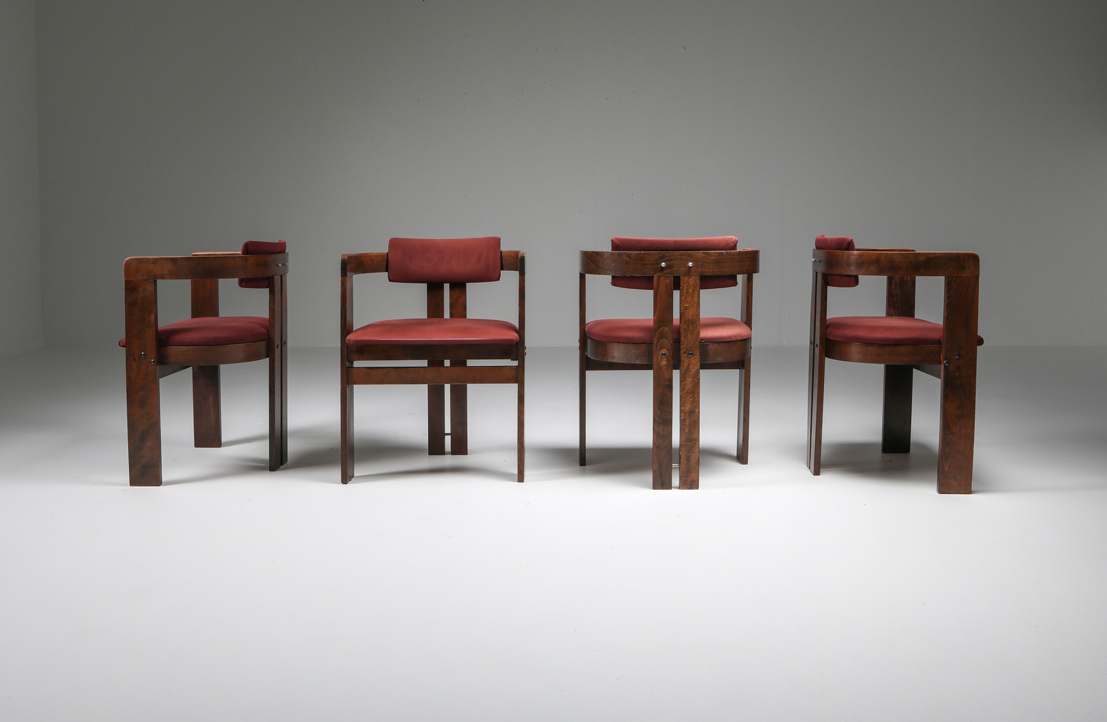 Pigreco Armchairs set of four with Bentwood Frames by Afra & Tobia Scarpa - 1960's