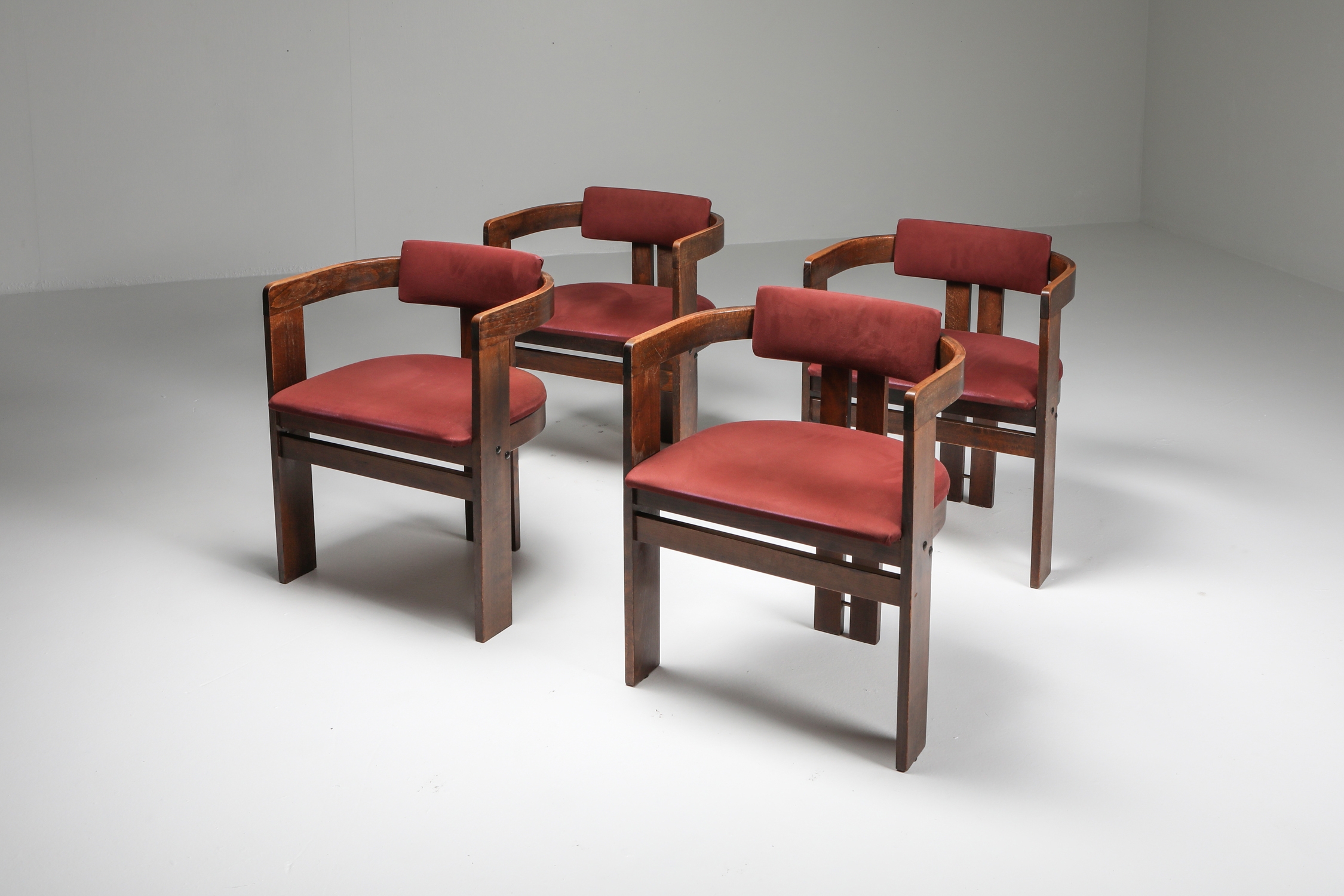 Pigreco Armchairs set of four with Bentwood Frames by Afra & Tobia Scarpa - 1960's