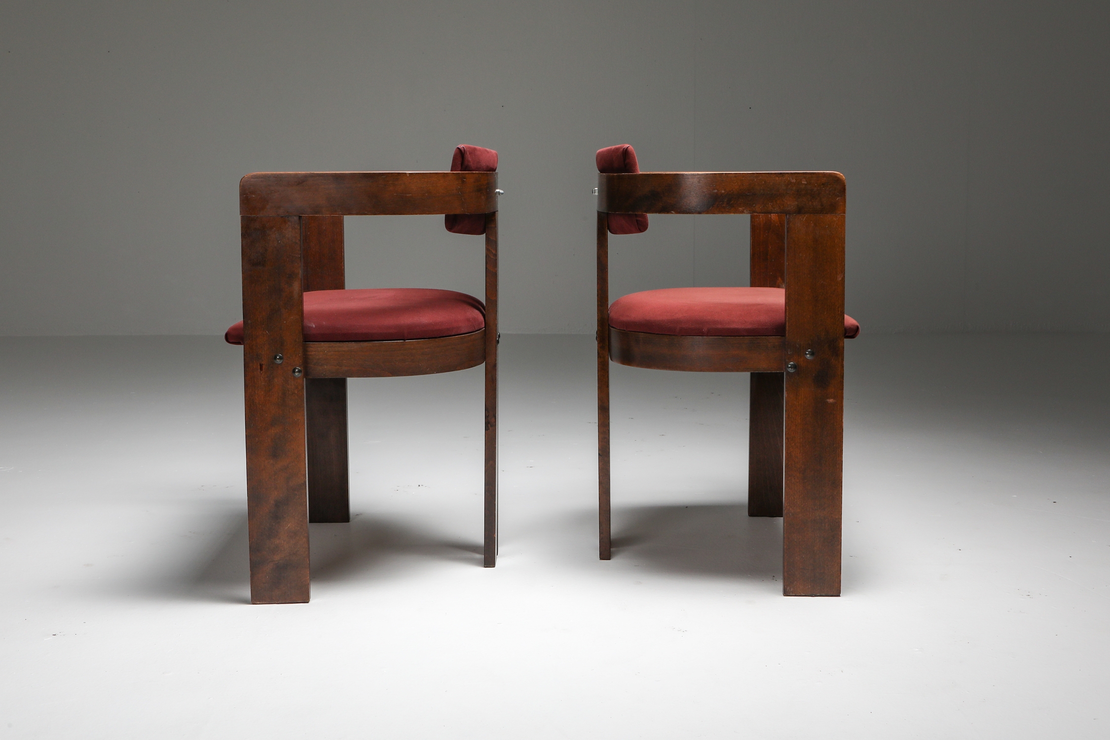 Pigreco Armchairs set of four with Bentwood Frames by Afra & Tobia Scarpa - 1960's