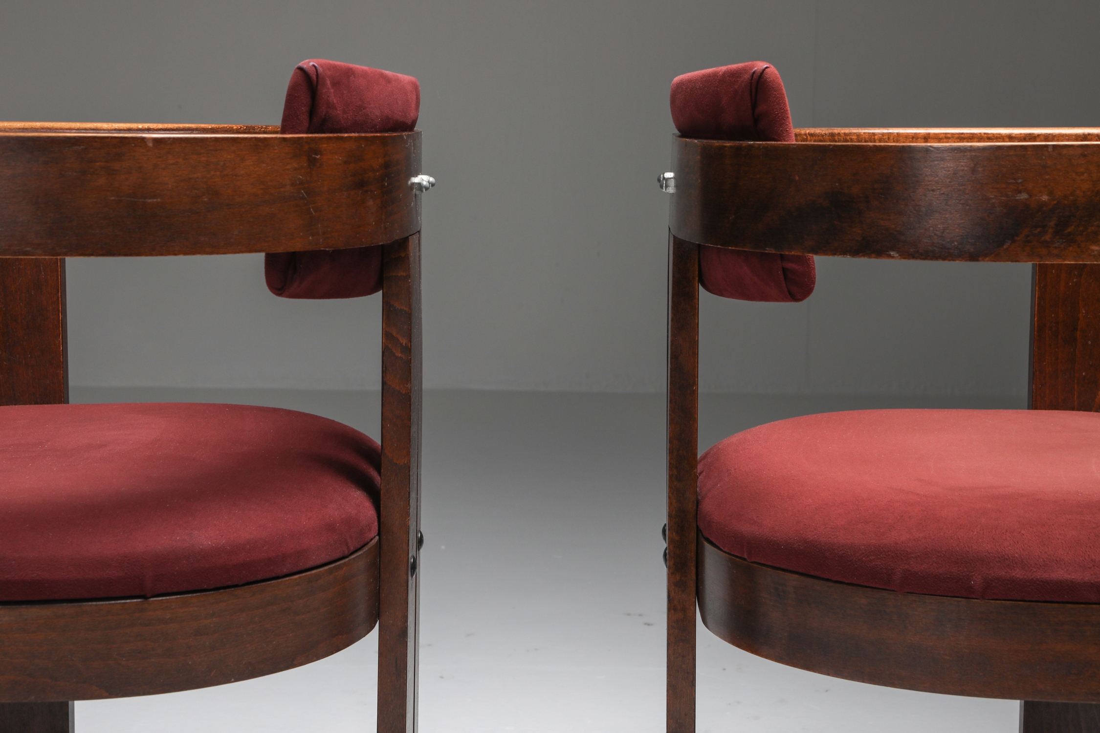 Pigreco Armchairs set of four with Bentwood Frames by Afra & Tobia Scarpa - 1960's
