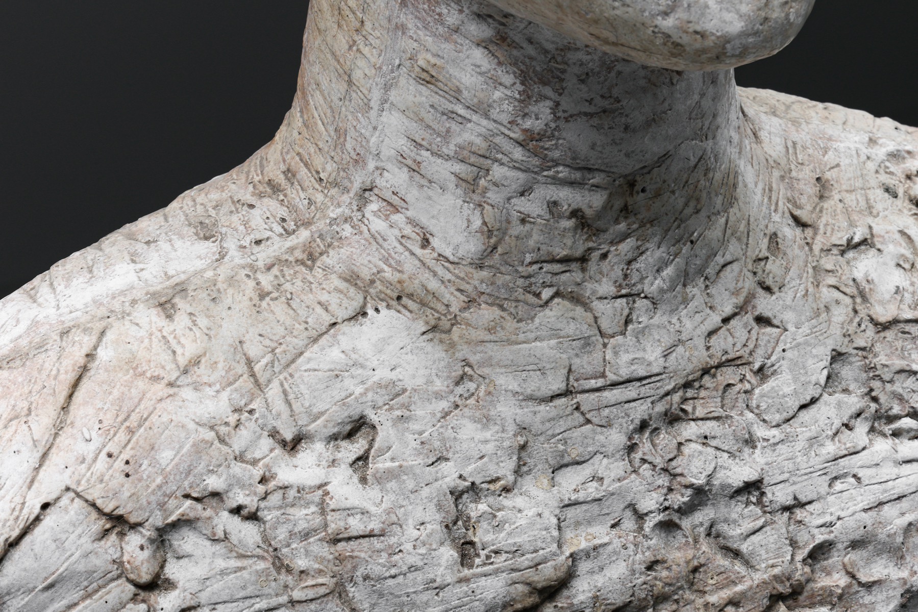 Rustic Plaster Bust, Head Sculpture - 1970's