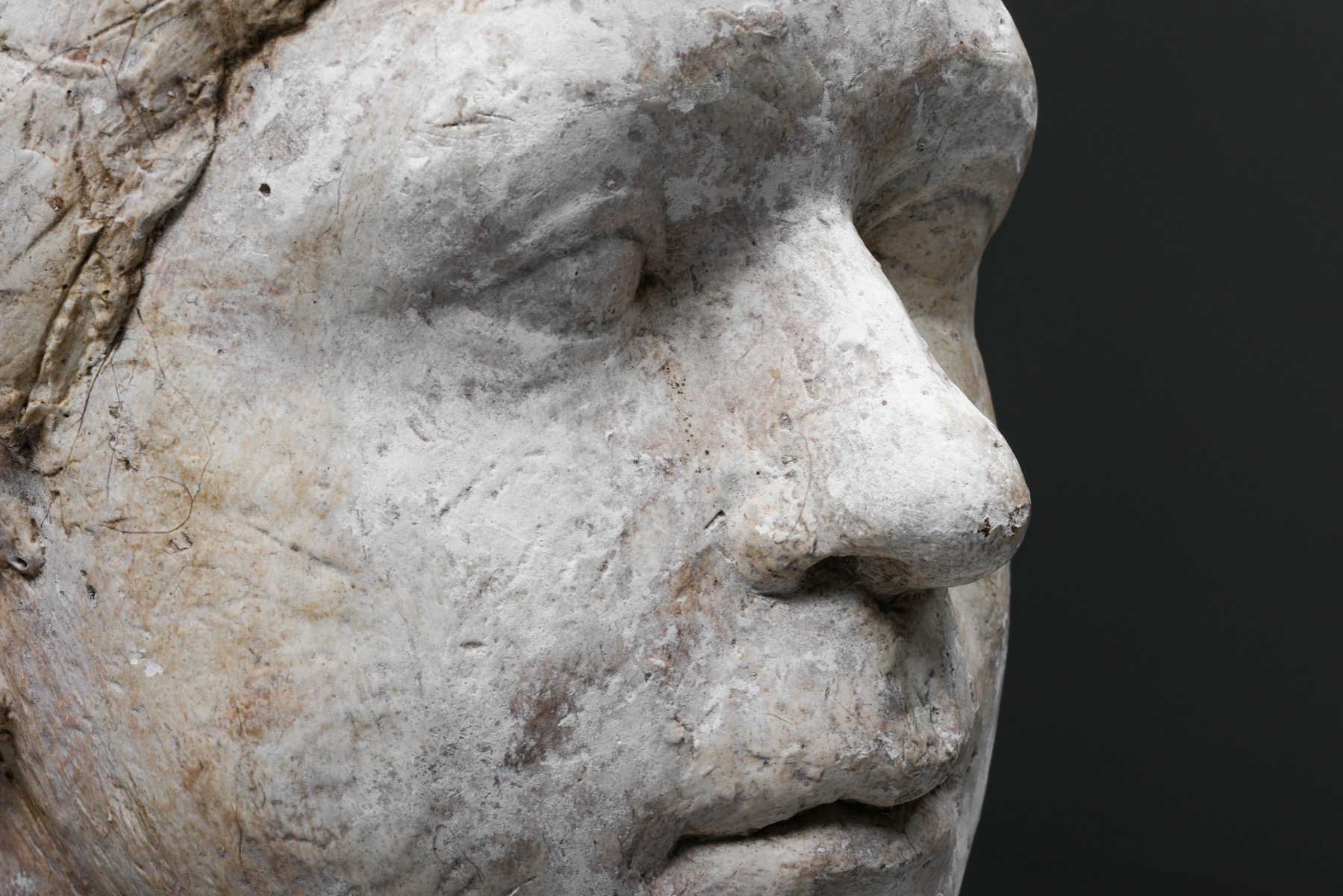 Rustic Plaster Bust, Head Sculpture - 1970's