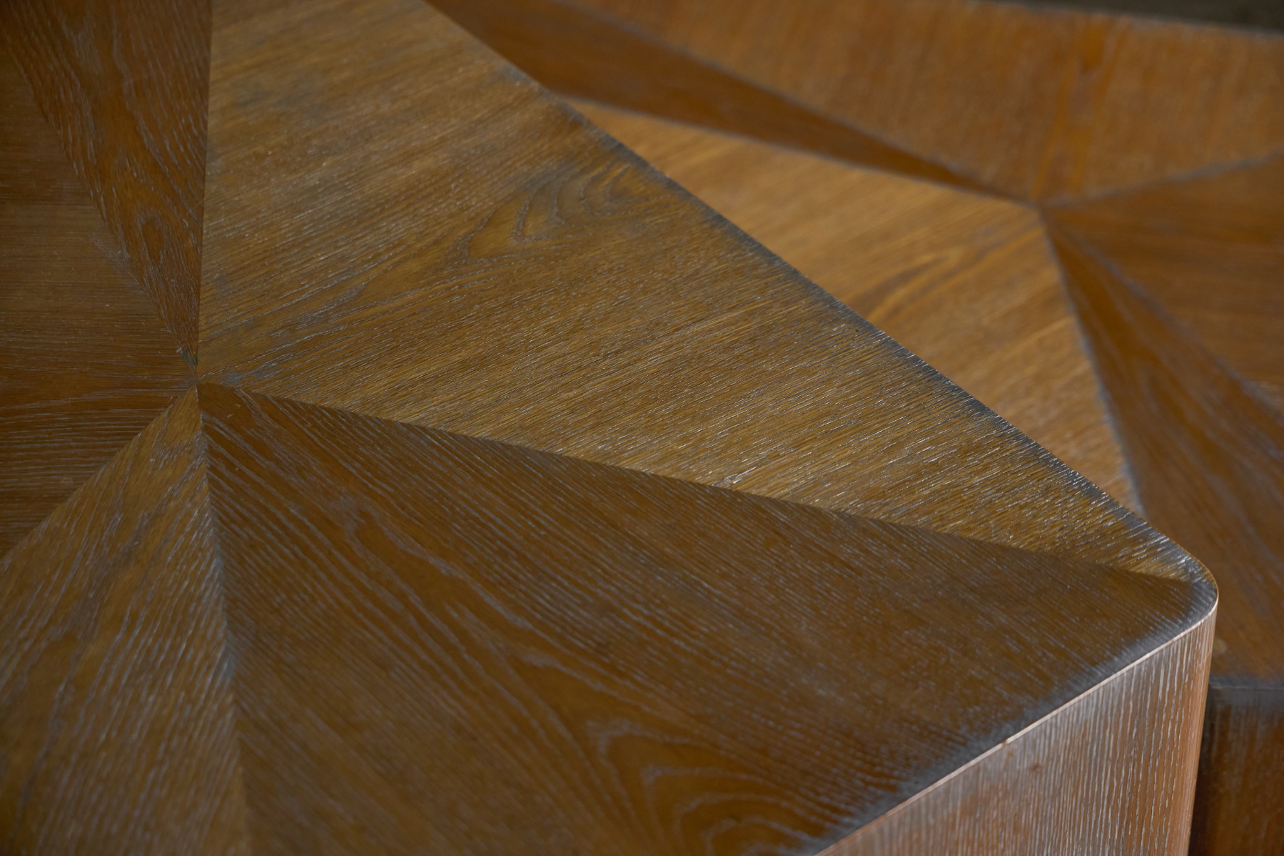 Postmodern Oak Nesting Coffee Tables, Italy - 1980s