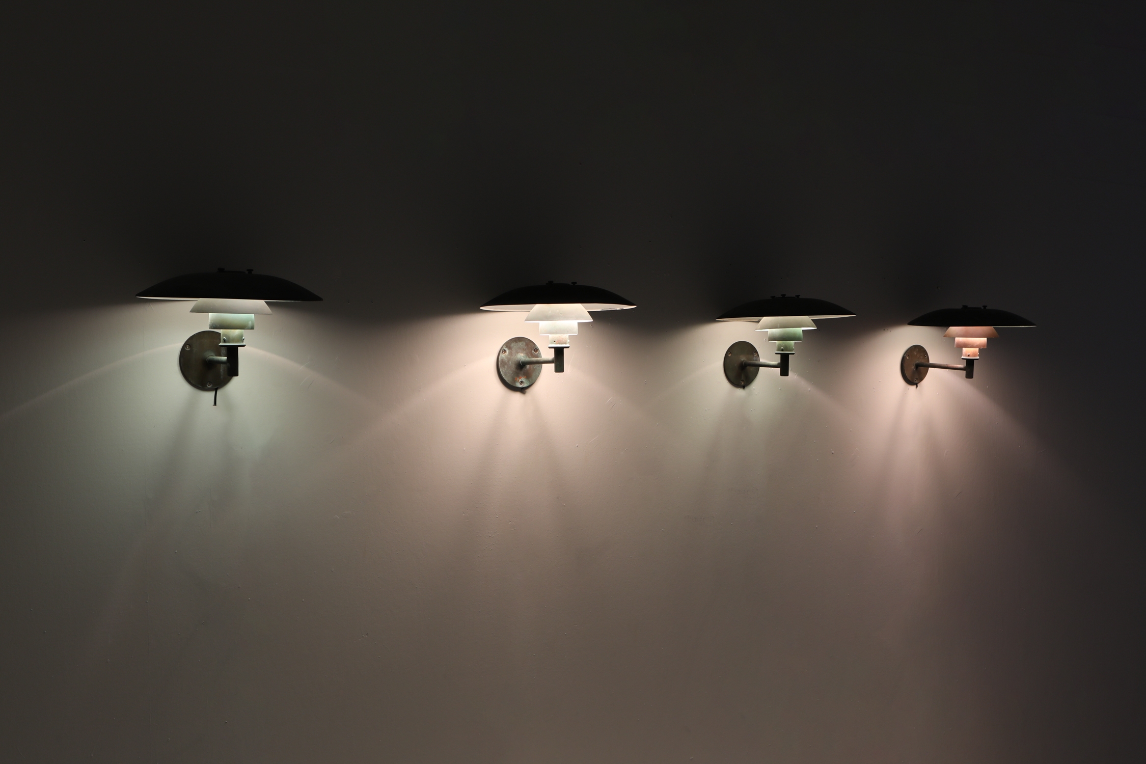 Poul Henningsen Copper Wall Lamps for Louis Poulsen - 1960s