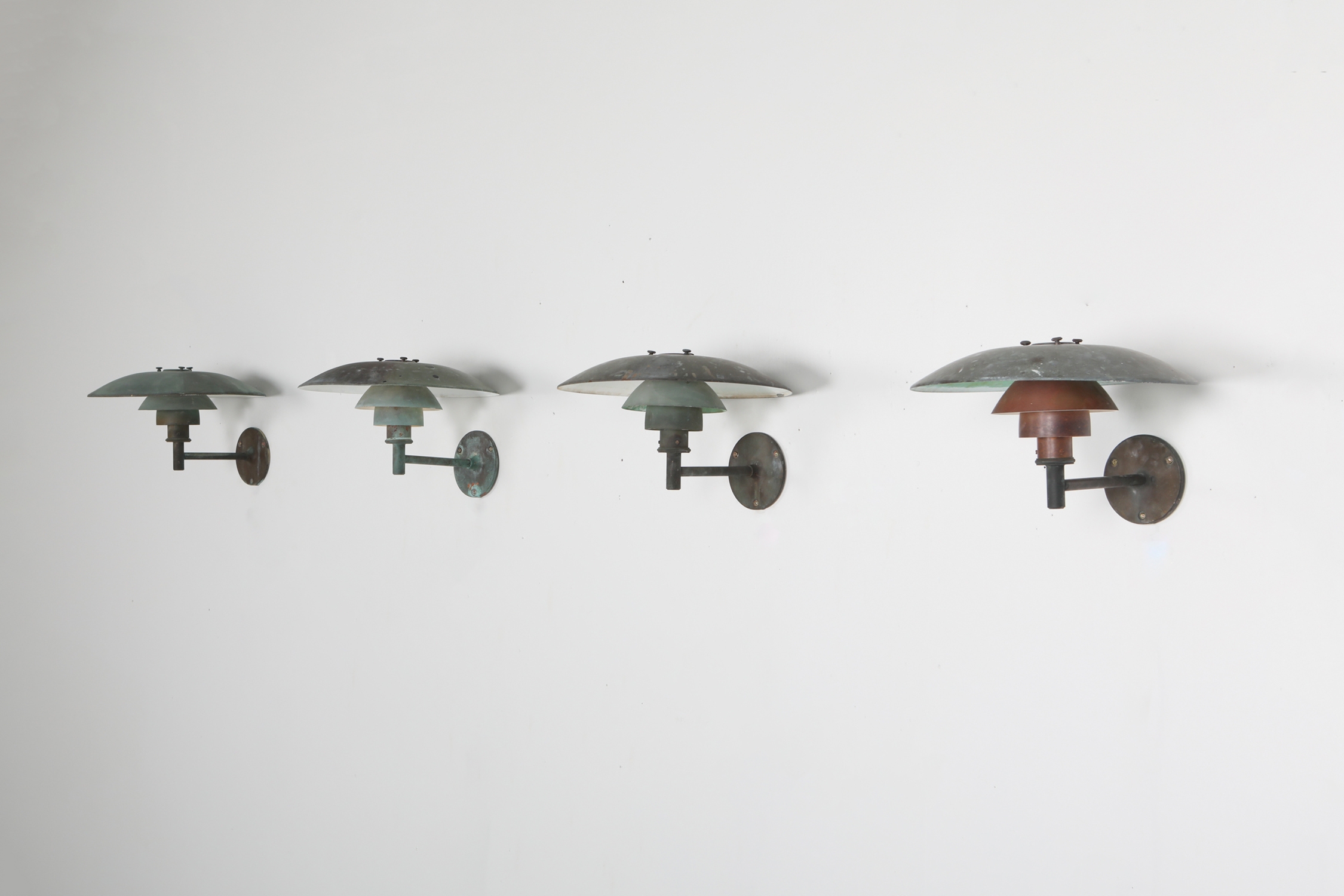 Poul Henningsen Copper Wall Lamps for Louis Poulsen - 1960s