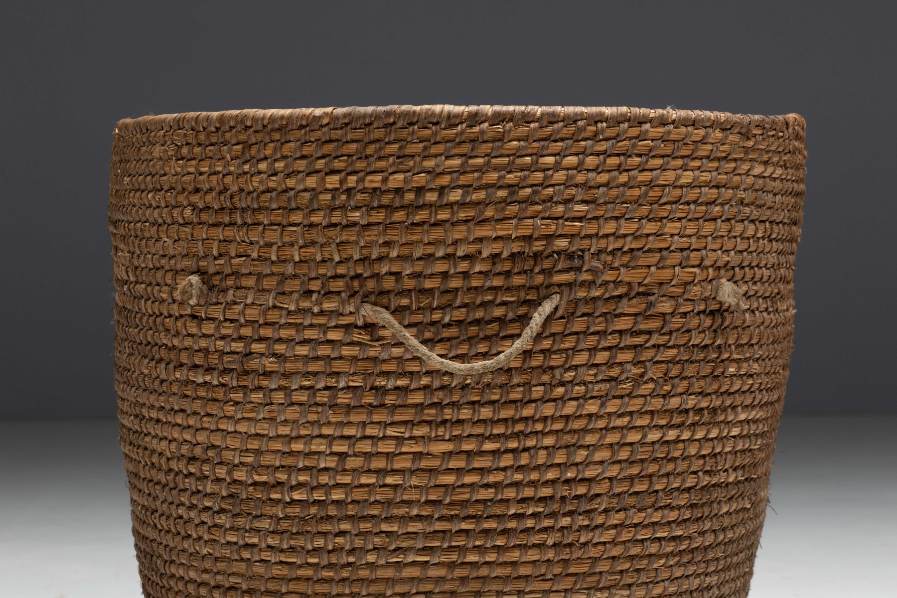 Primitive Folk Art Basket, France - 20th Century