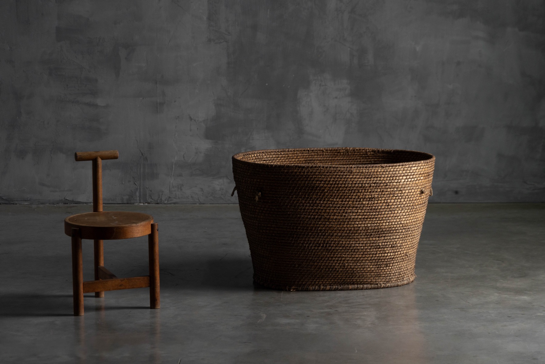 Primitive Folk Art Basket, France - 20th Century