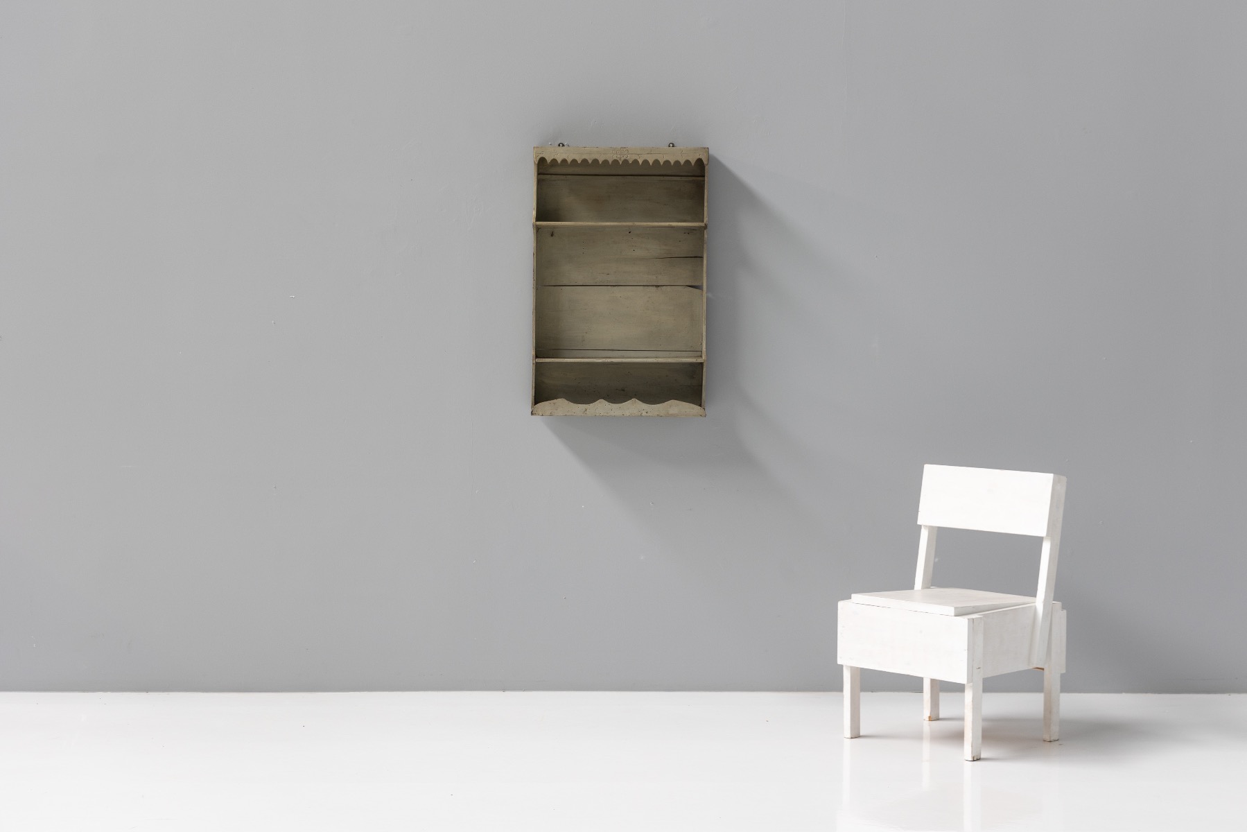Primitive Folk Art Wall Shelf - 19th Century