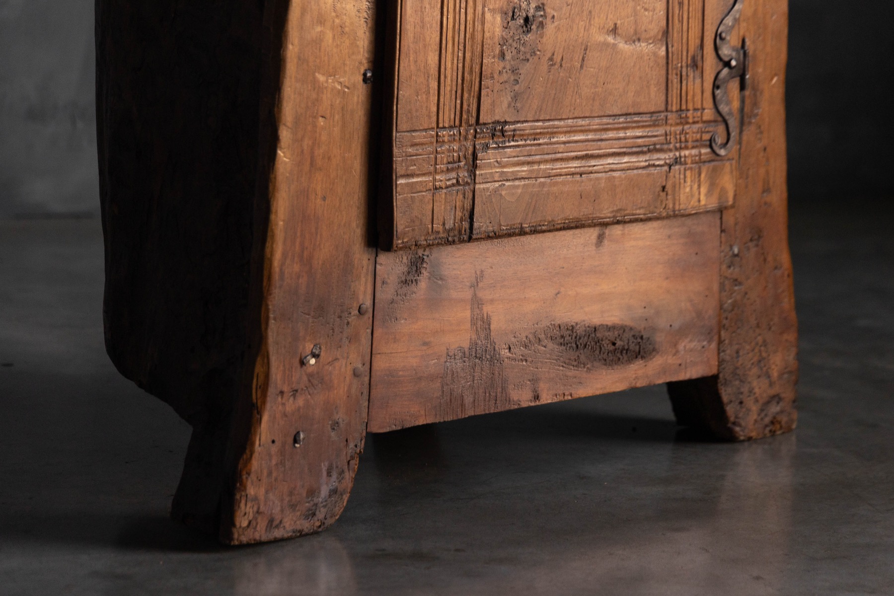 Hand-Carved Vernacular Cabinet - circa 1900