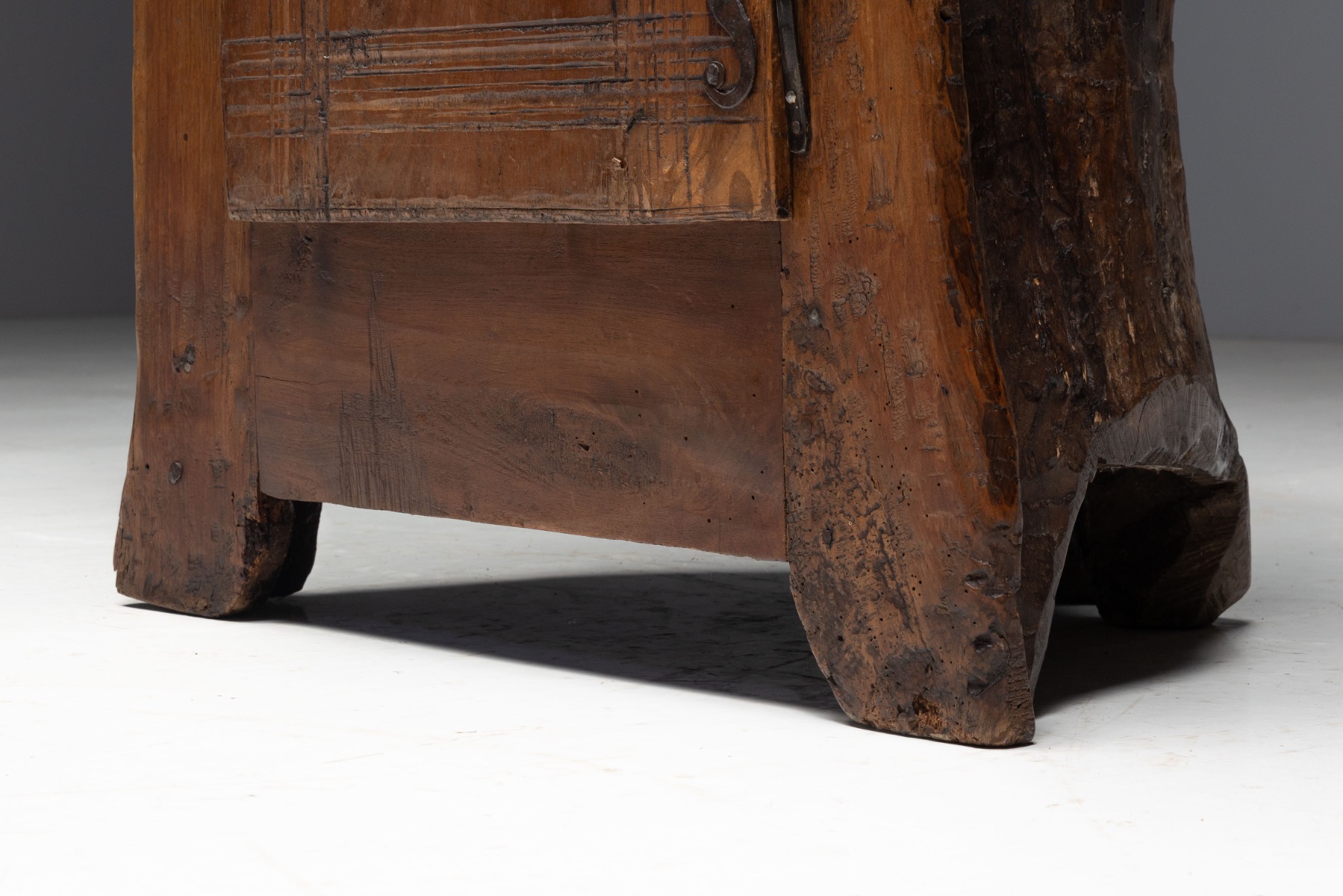 Hand-Carved Vernacular Cabinet - circa 1900