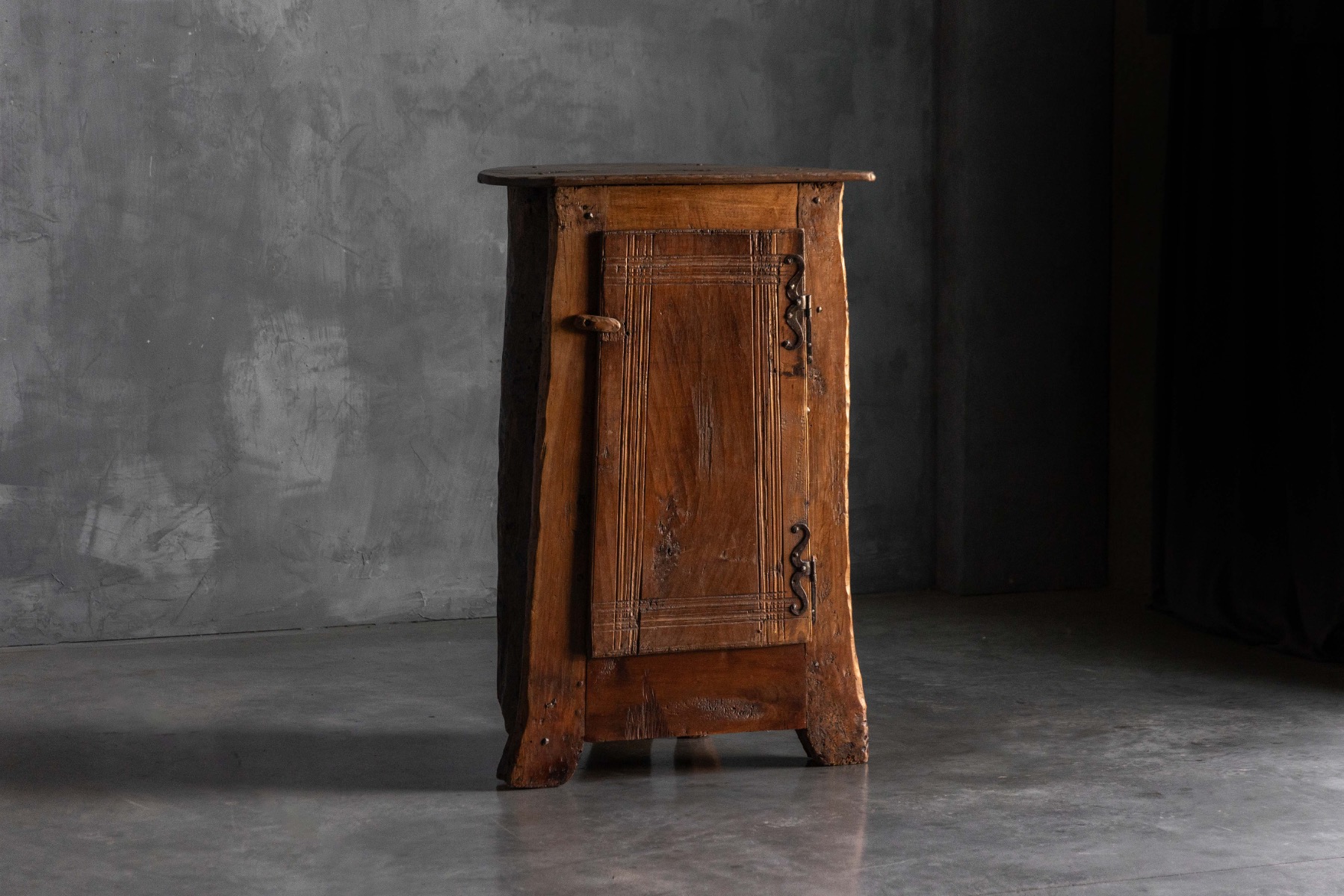 Hand-Carved Vernacular Cabinet - circa 1900