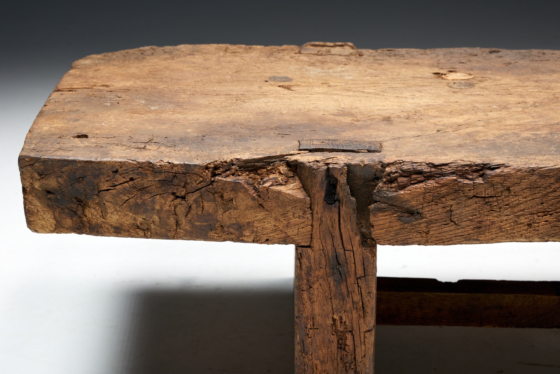 Primitive Rustic Coffee Table - 1950s