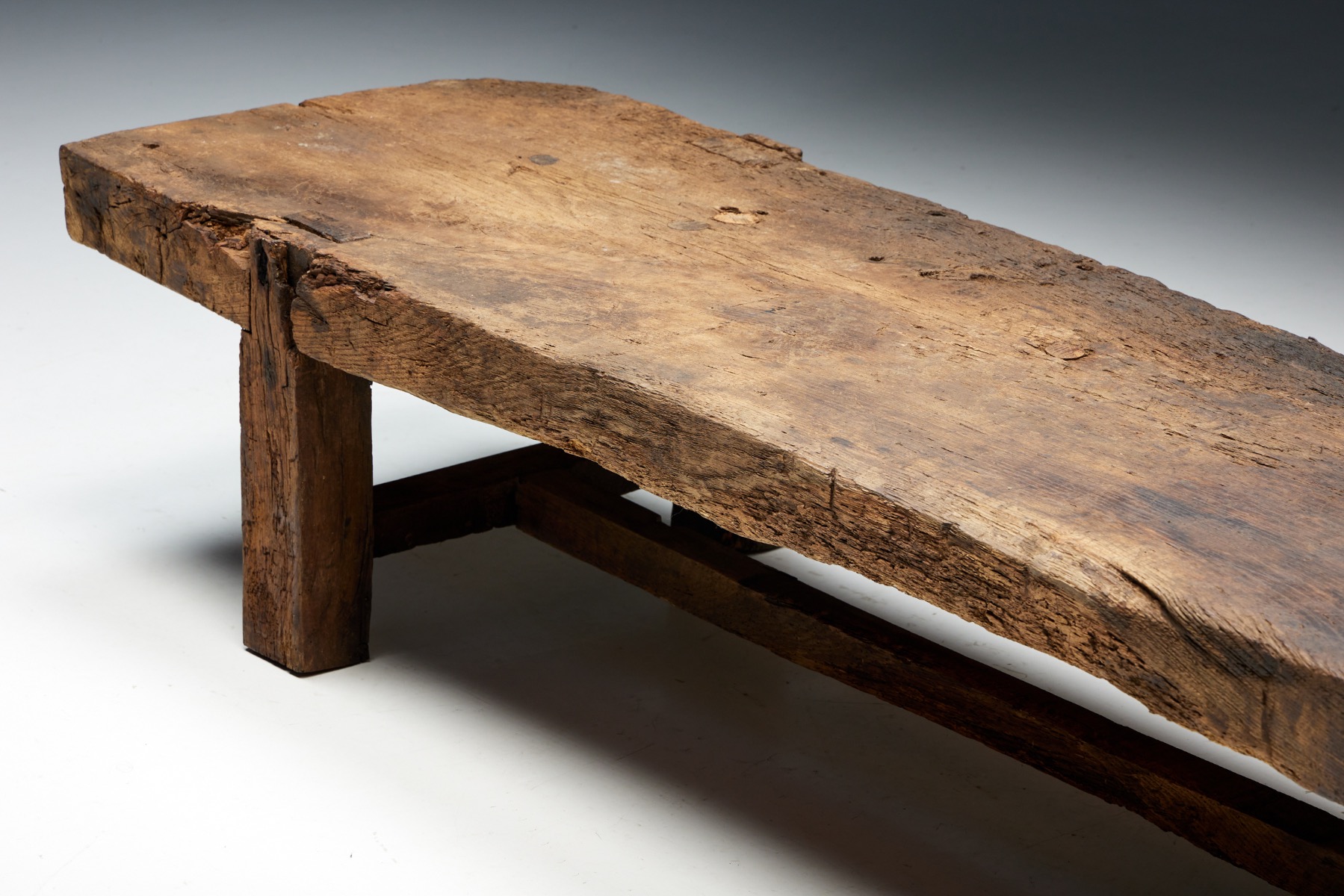 Primitive Rustic Coffee Table - 1950s