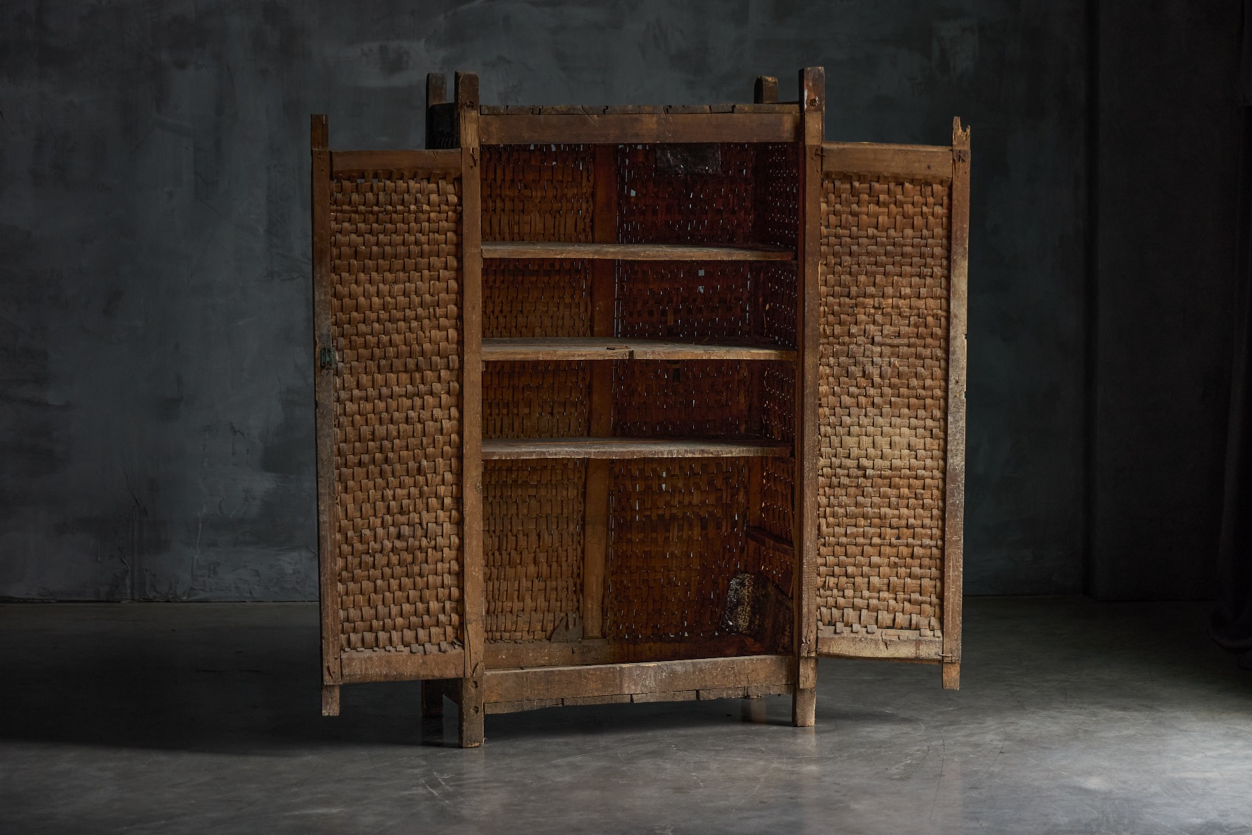 Primitive Wabi Sabi Cabinet - 19th Century