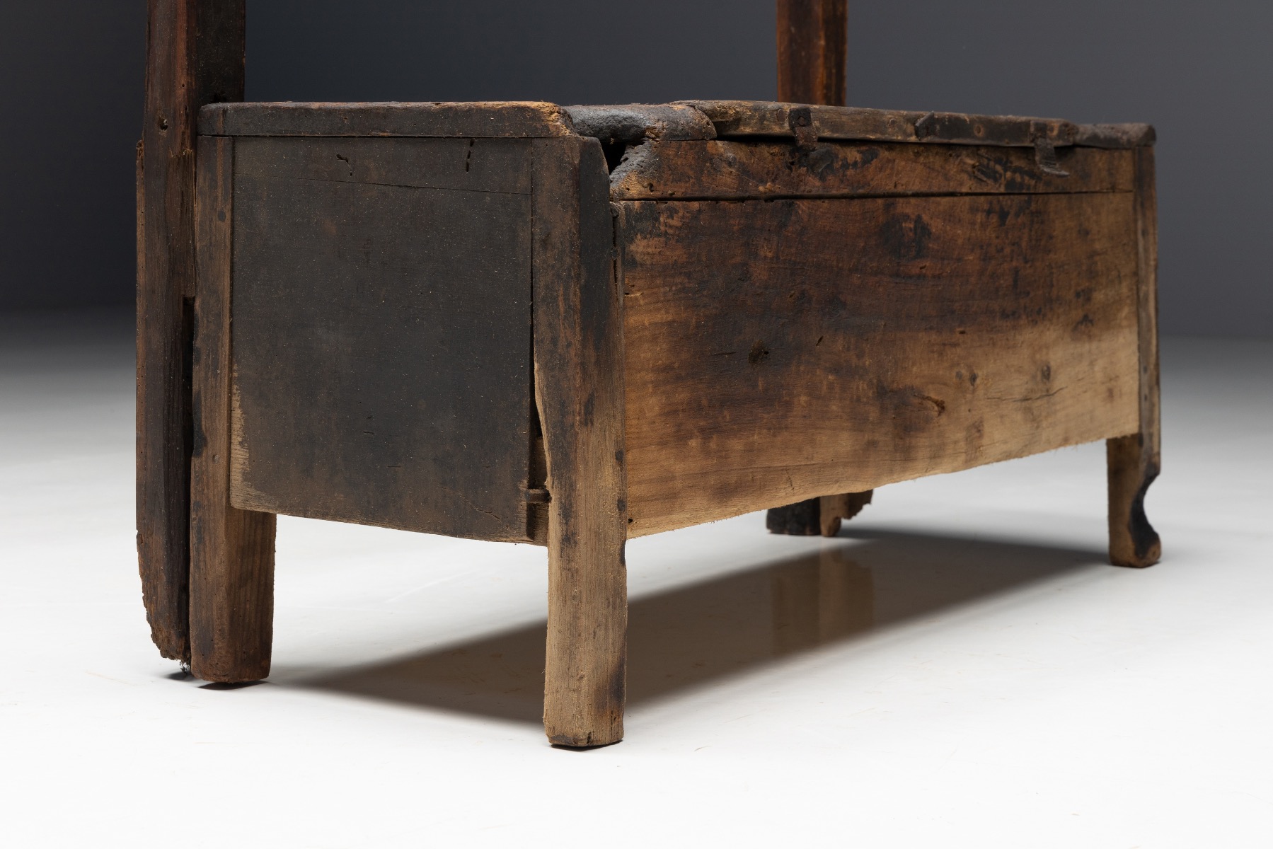 Primitive Wabi Sabi Chest Bench - 18th Century