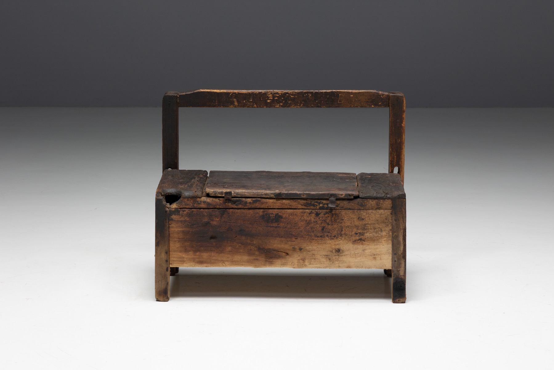 Primitive Wabi Sabi Chest Bench - 18th Century
