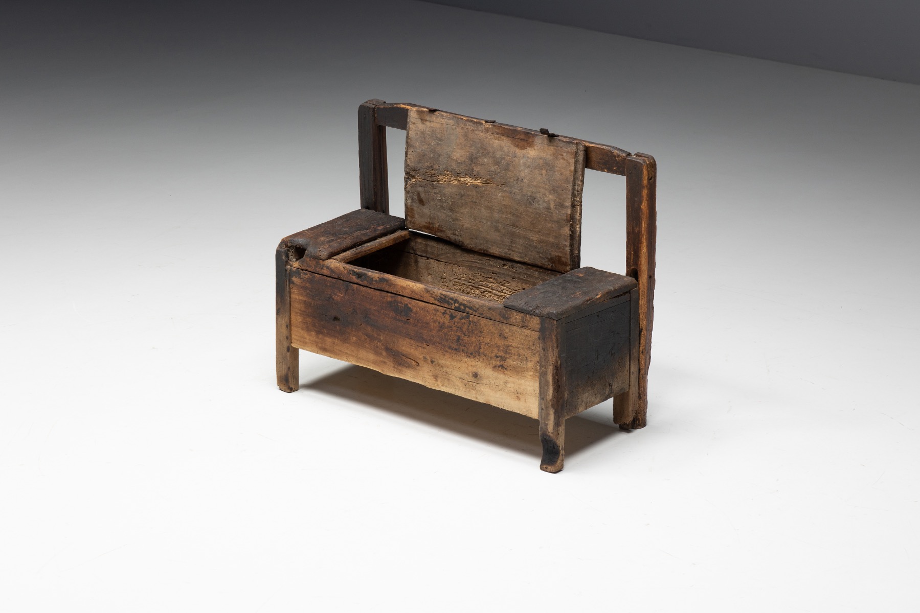 Primitive Wabi Sabi Chest Bench - 18th Century
