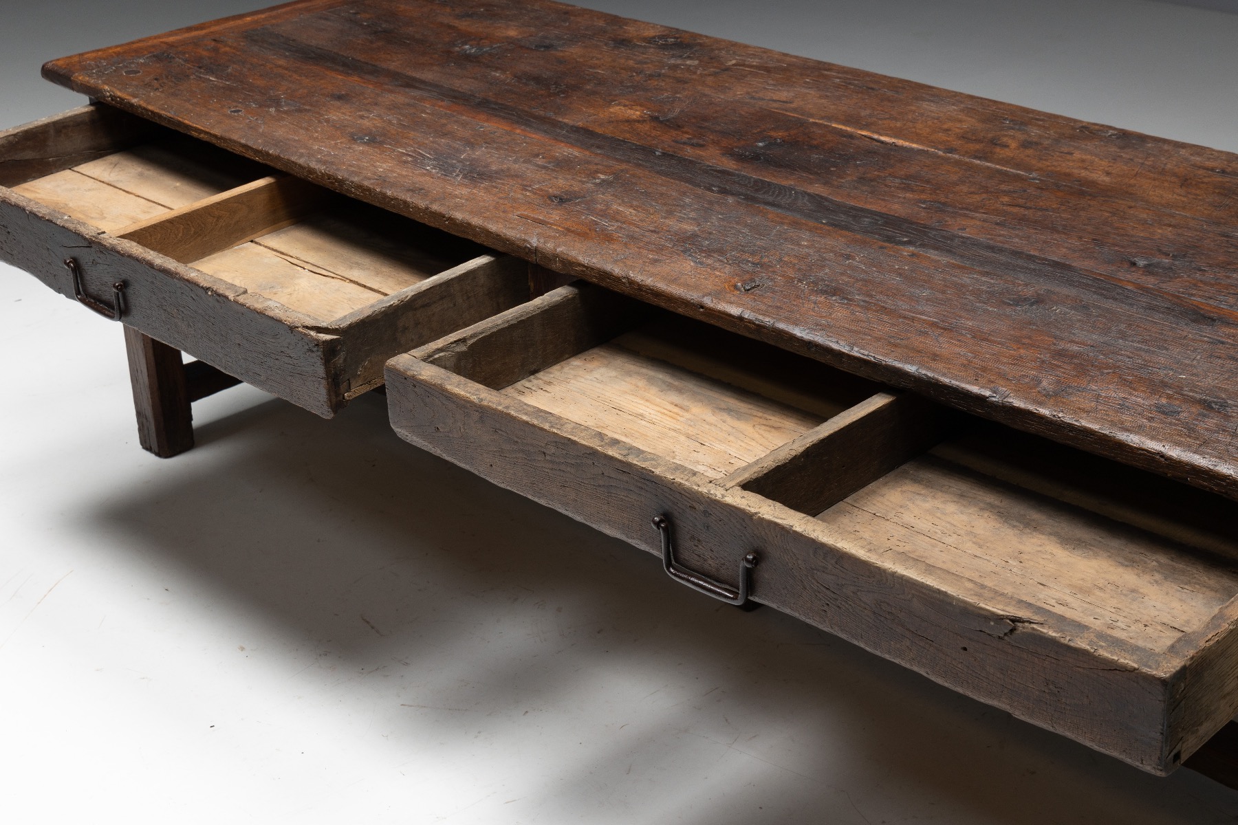 Primitive Wabi Sabi Dining Table - 19th Century