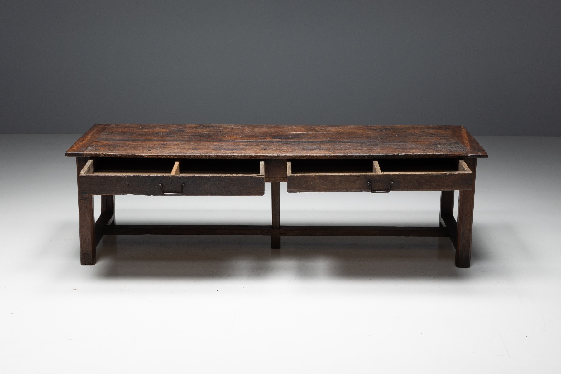 Primitive Wabi Sabi Dining Table - 19th Century
