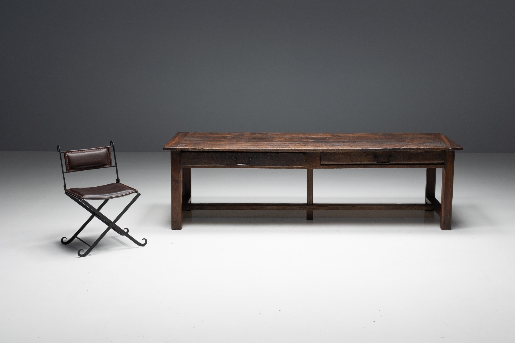 Primitive Wabi Sabi Dining Table - 19th Century