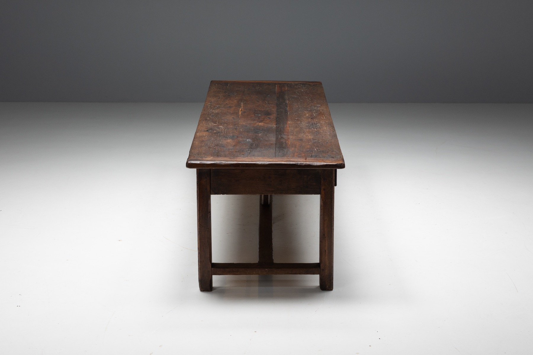 Primitive Wabi Sabi Dining Table - 19th Century