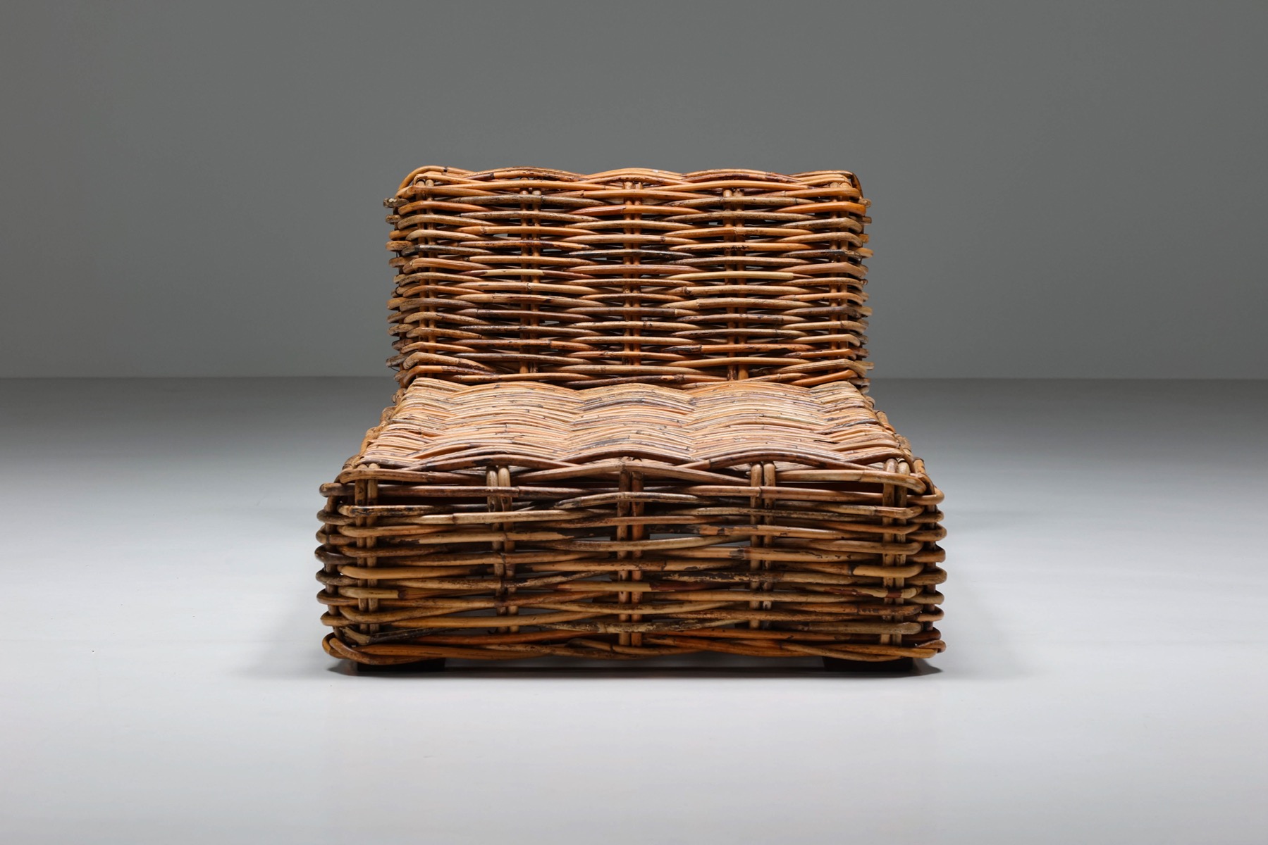 Rattan Day Bed, Chaise Longues - 1960's