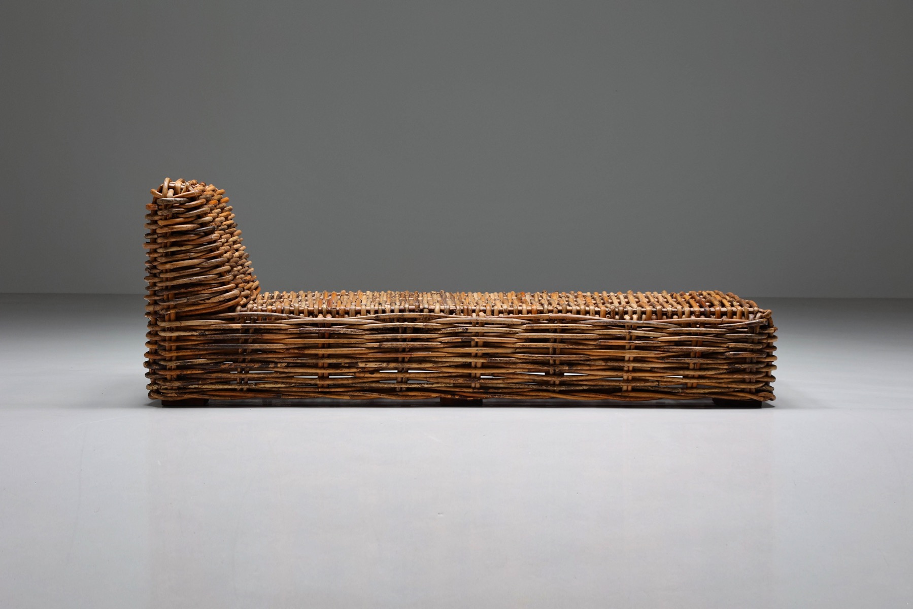 Rattan Day Bed, Chaise Longues - 1960's