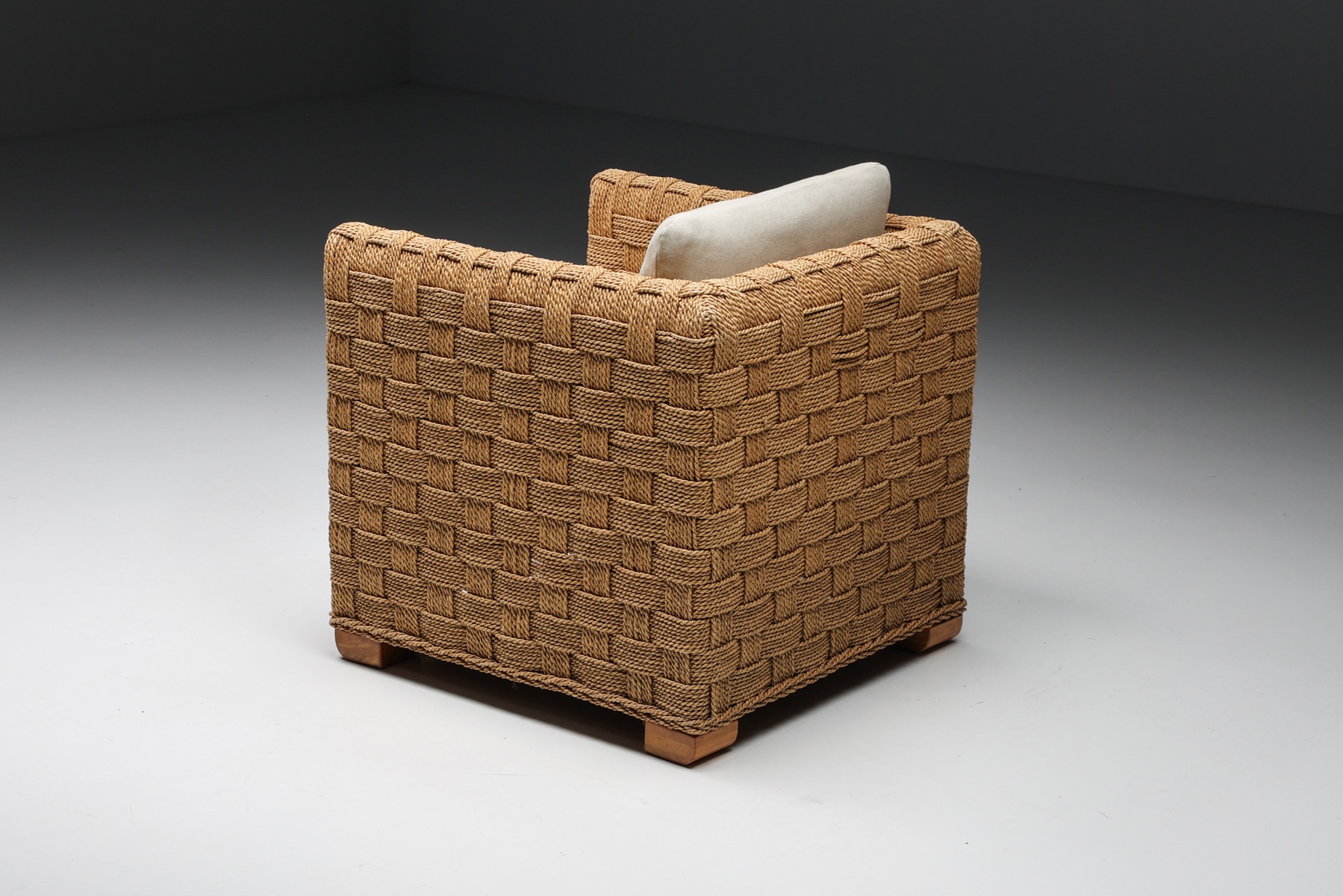 Rattan Lounge Chairs in Style of Vivai del Sud - 1970's