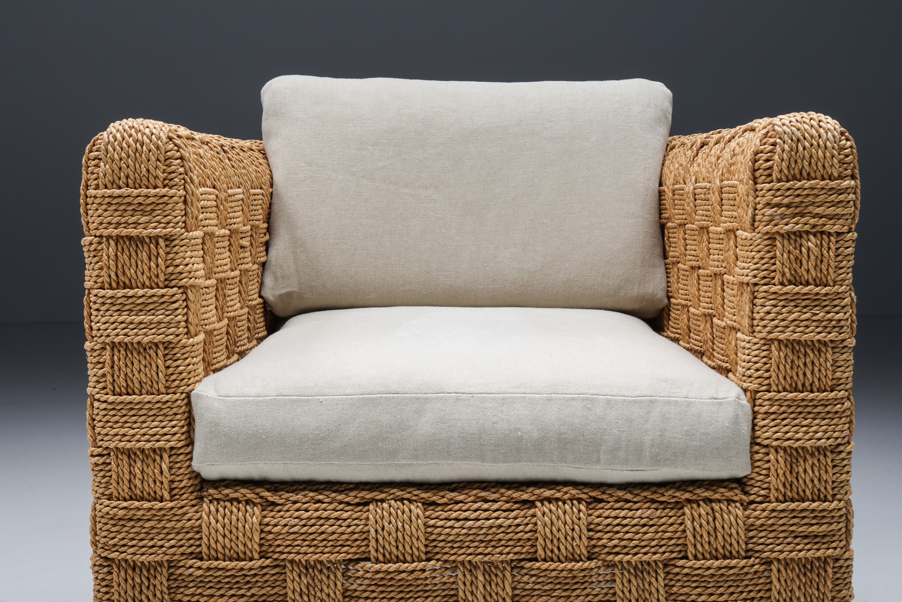 Rattan Lounge Chairs in Style of Vivai del Sud - 1970's