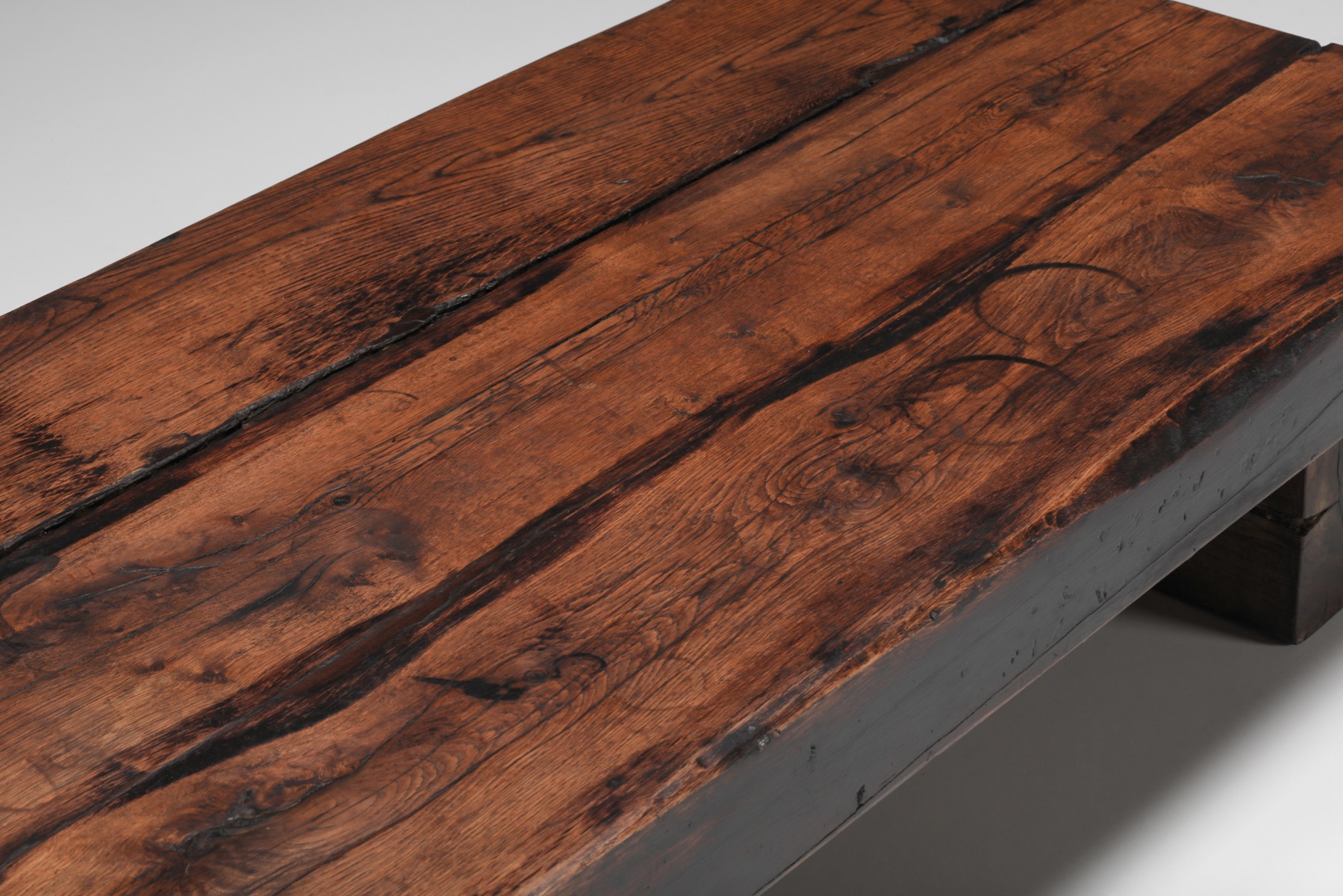 Rustic Solid Wood Coffee Table - 1950's