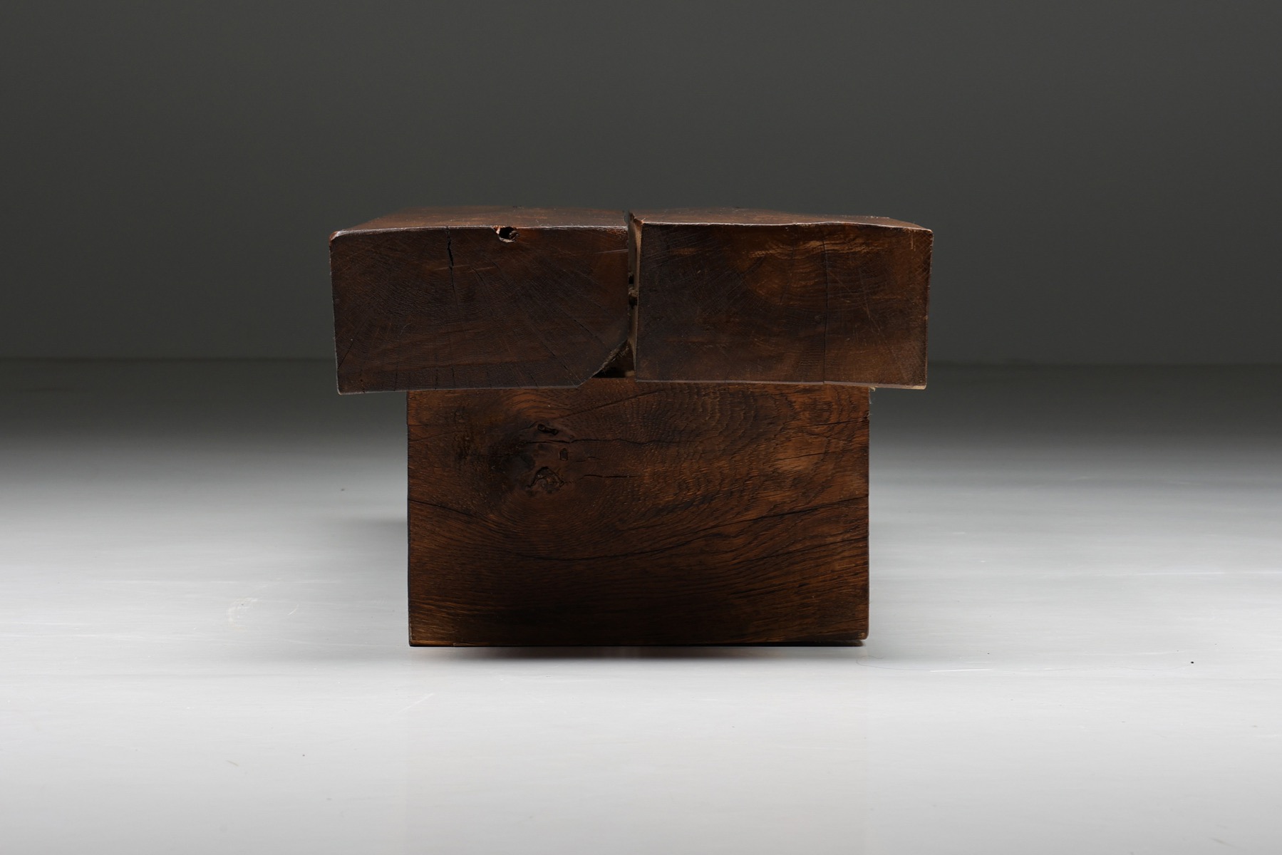 Two-legged Wabi-Sabi Coffee Table - 1940's 
