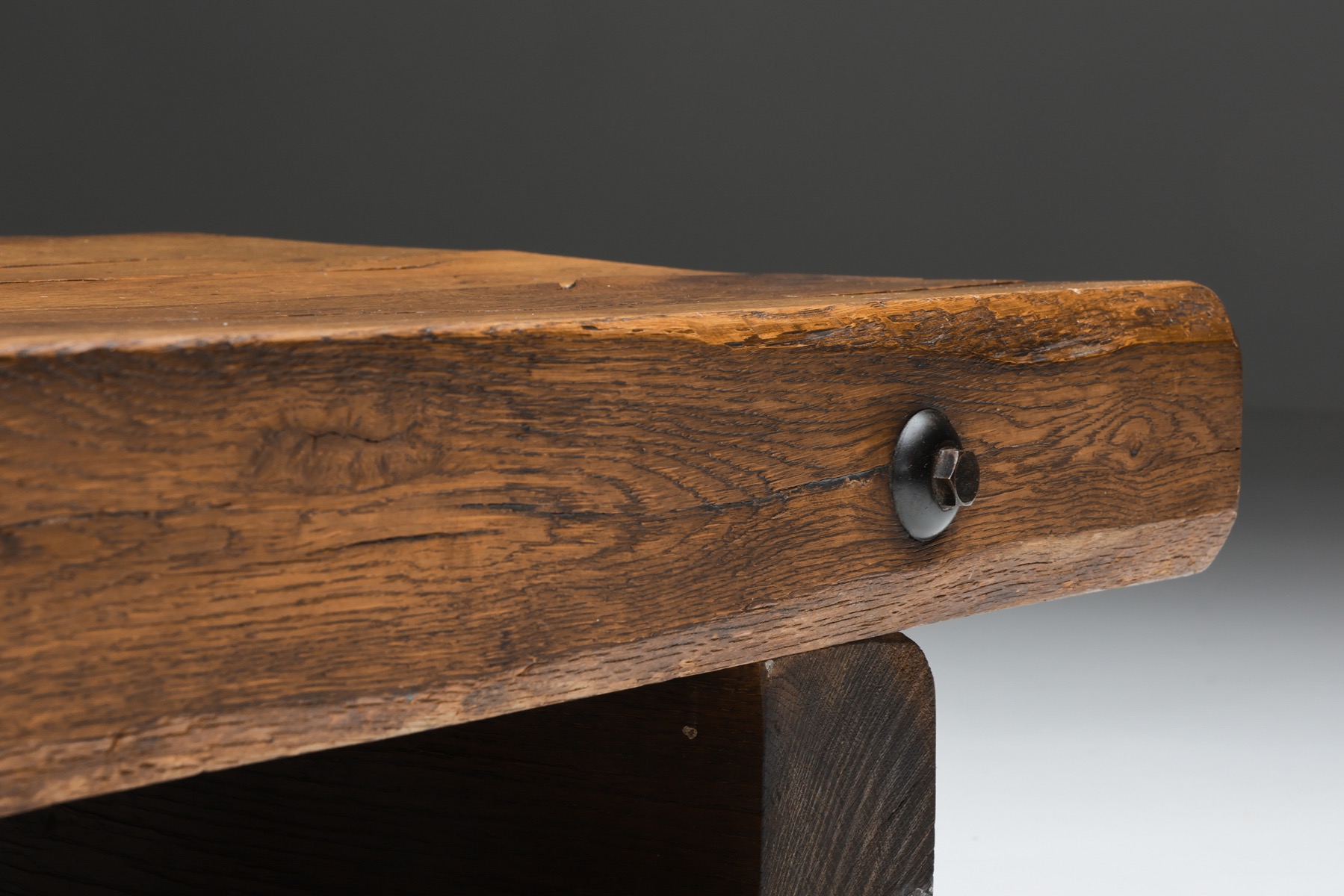 Rectangular Wabi-Sabi Table with Screws - 1950's