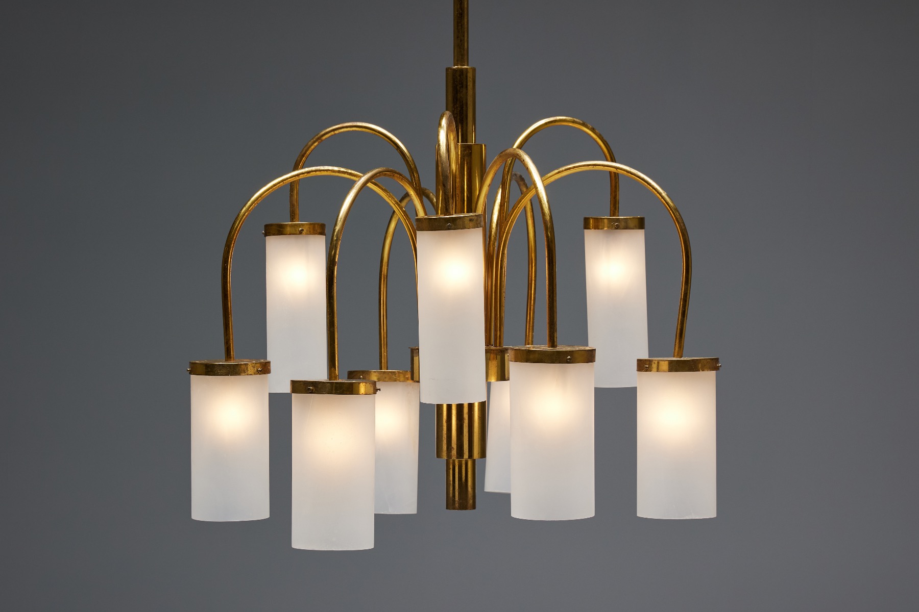 Regency Brass Chandelier - 1970s