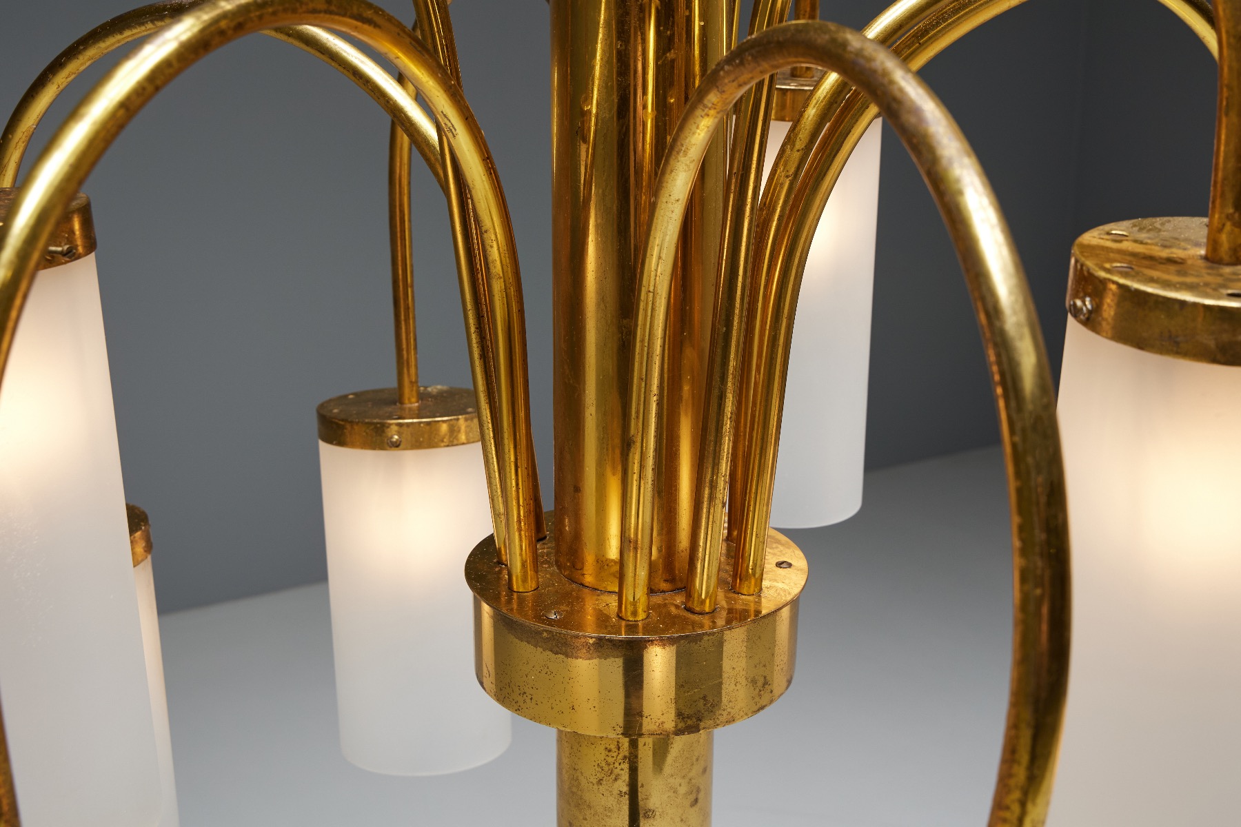 Regency Brass Chandelier - 1970s
