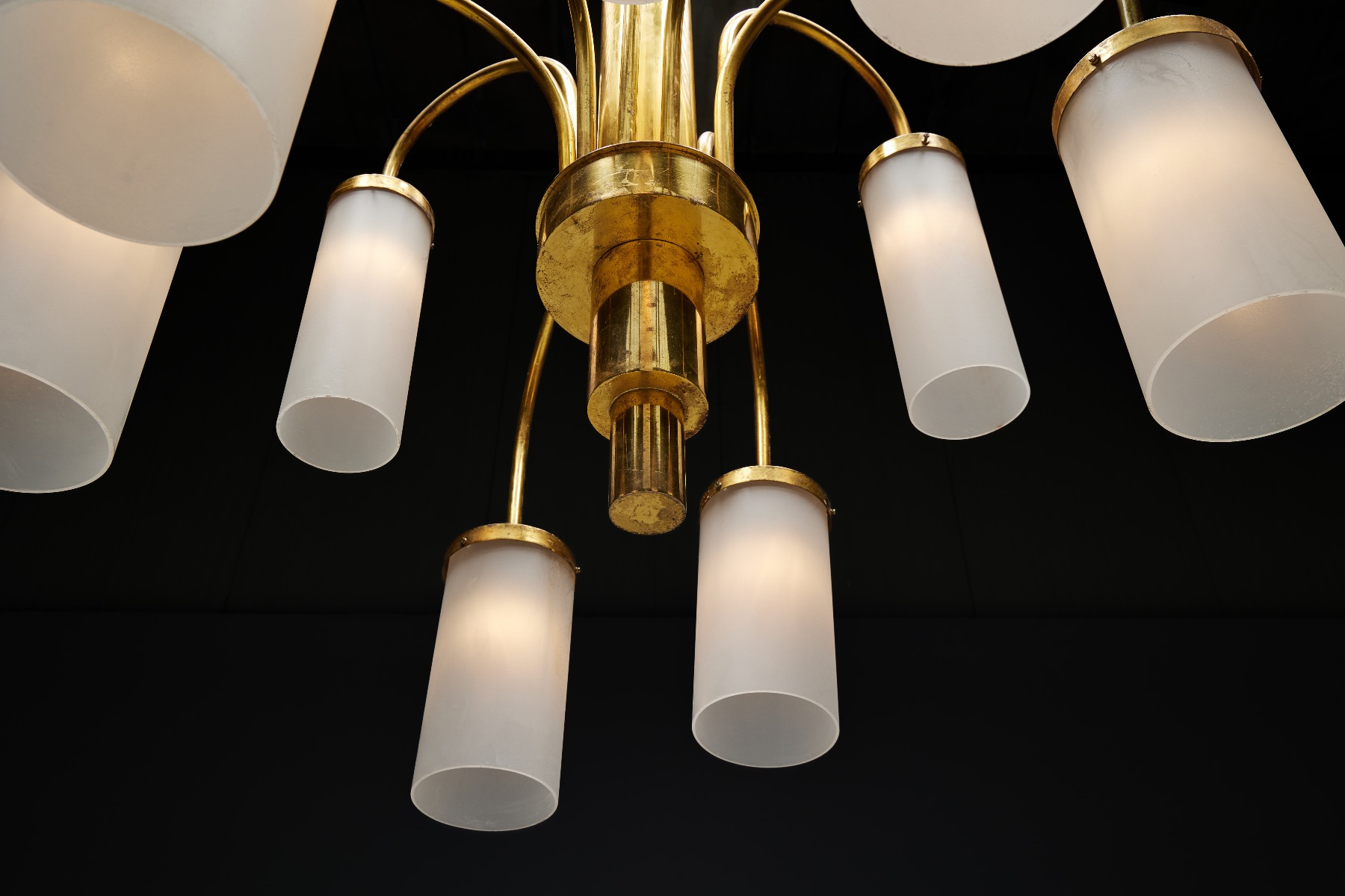 Regency Brass Chandelier - 1970s