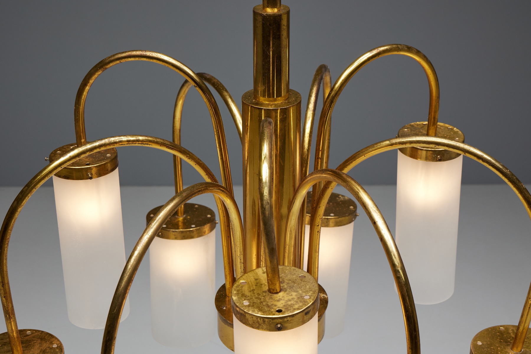 Regency Brass Chandelier - 1970s