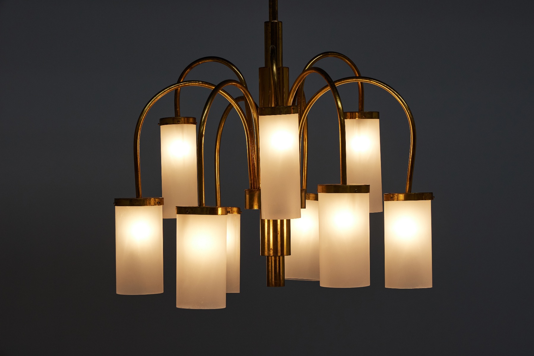 Regency Brass Chandelier - 1970s