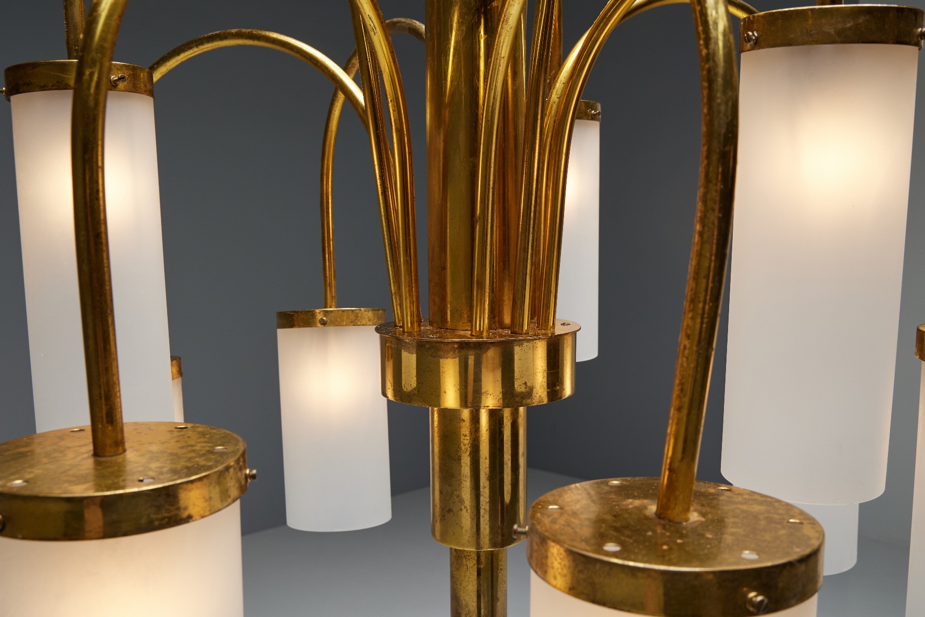 Regency Brass Chandelier - 1970s