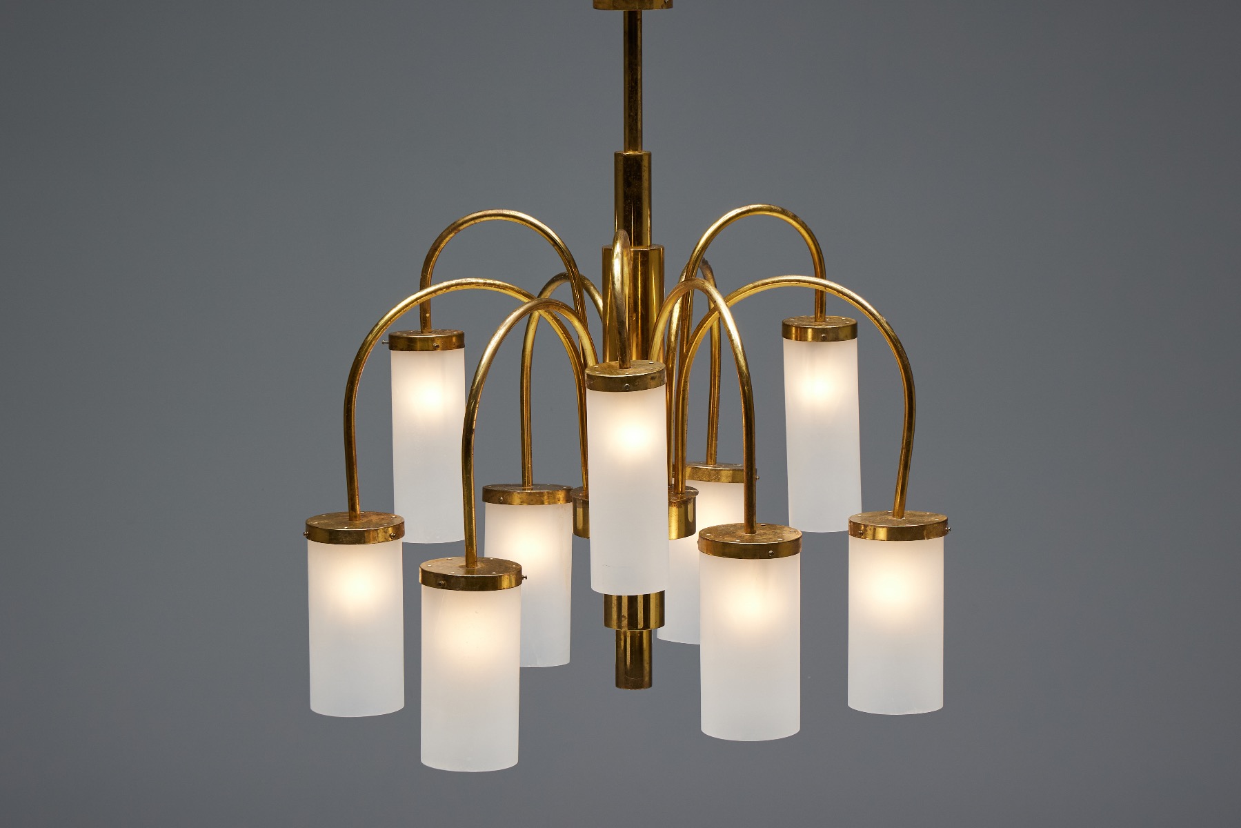 Regency Brass Chandelier - 1970s