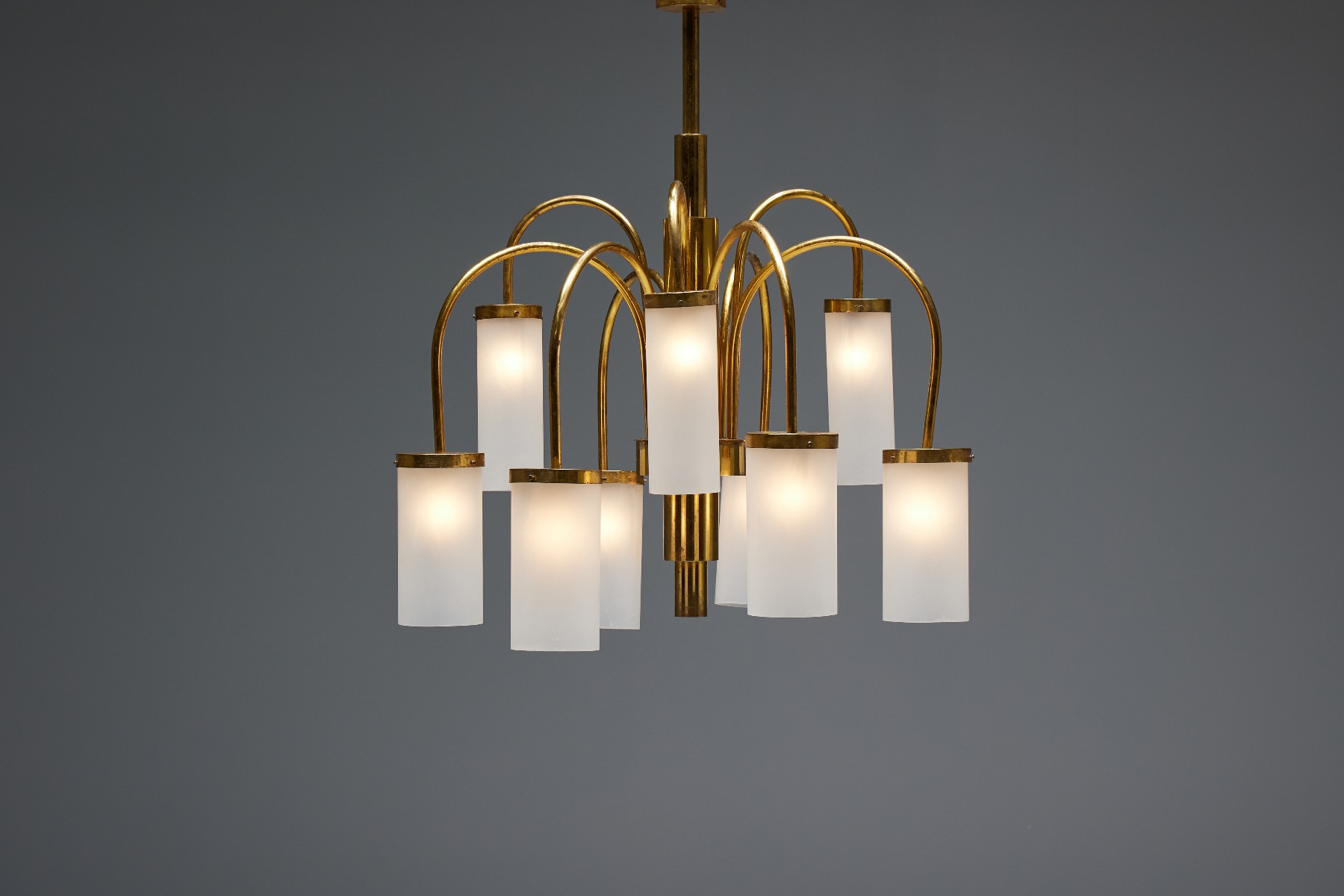 Regency Brass Chandelier - 1970s