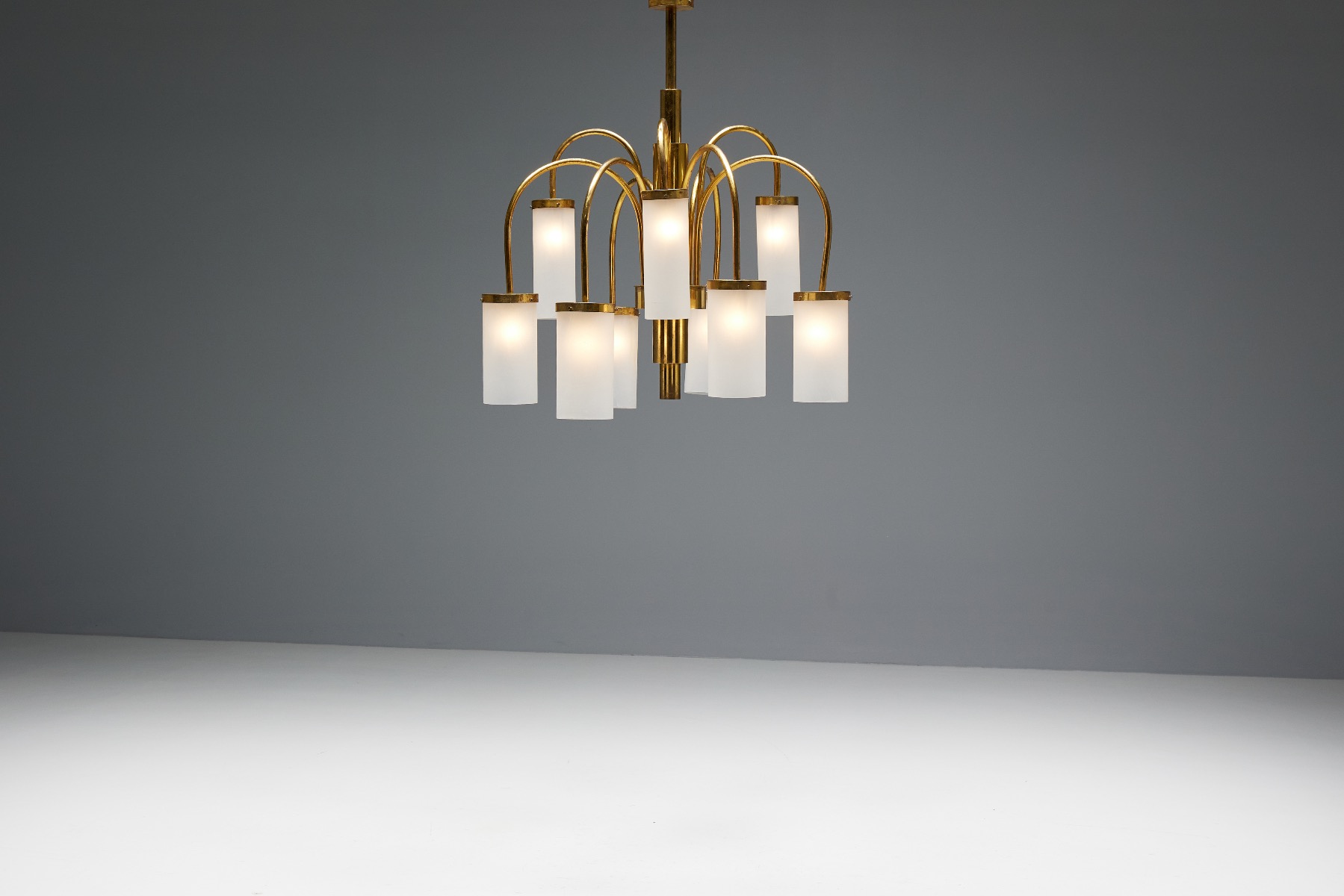 Regency Brass Chandelier - 1970s
