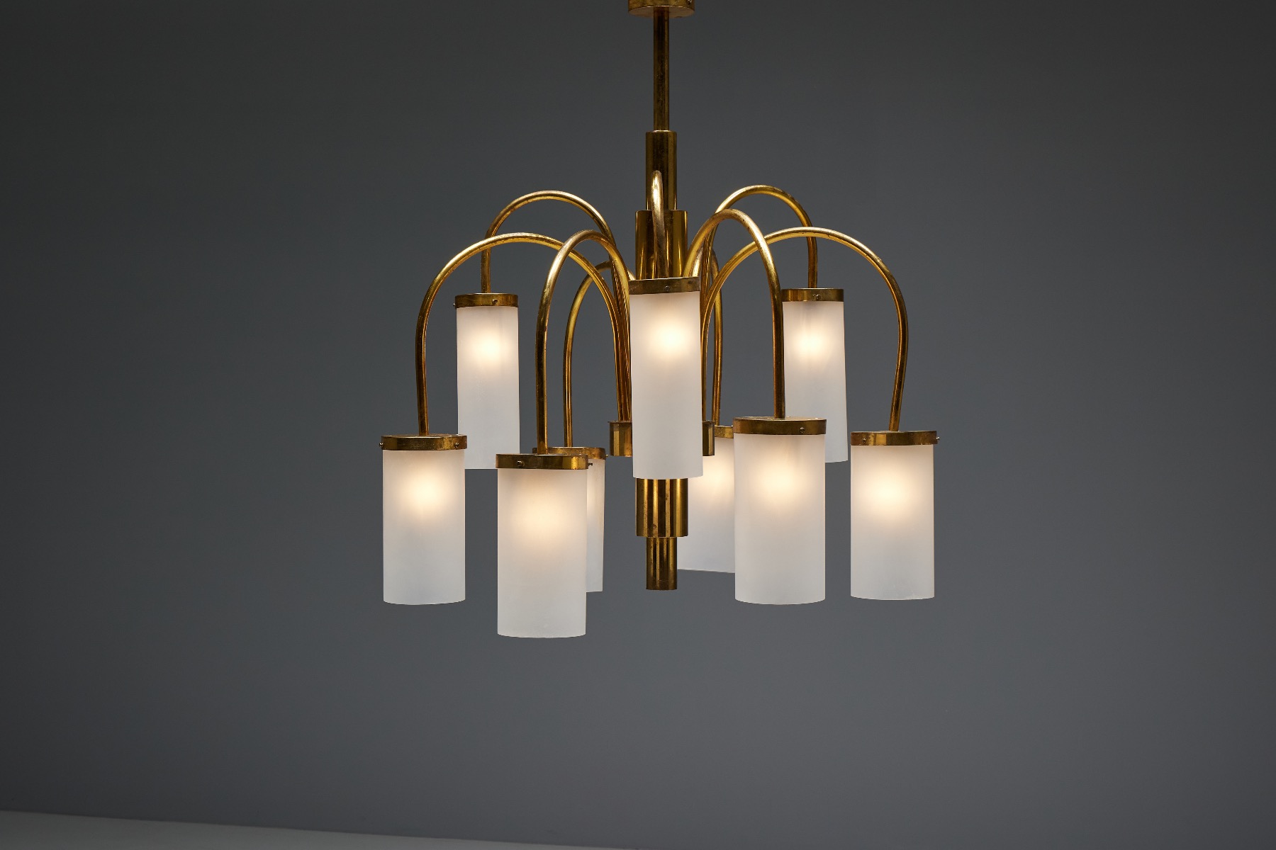 Regency Brass Chandelier - 1970s