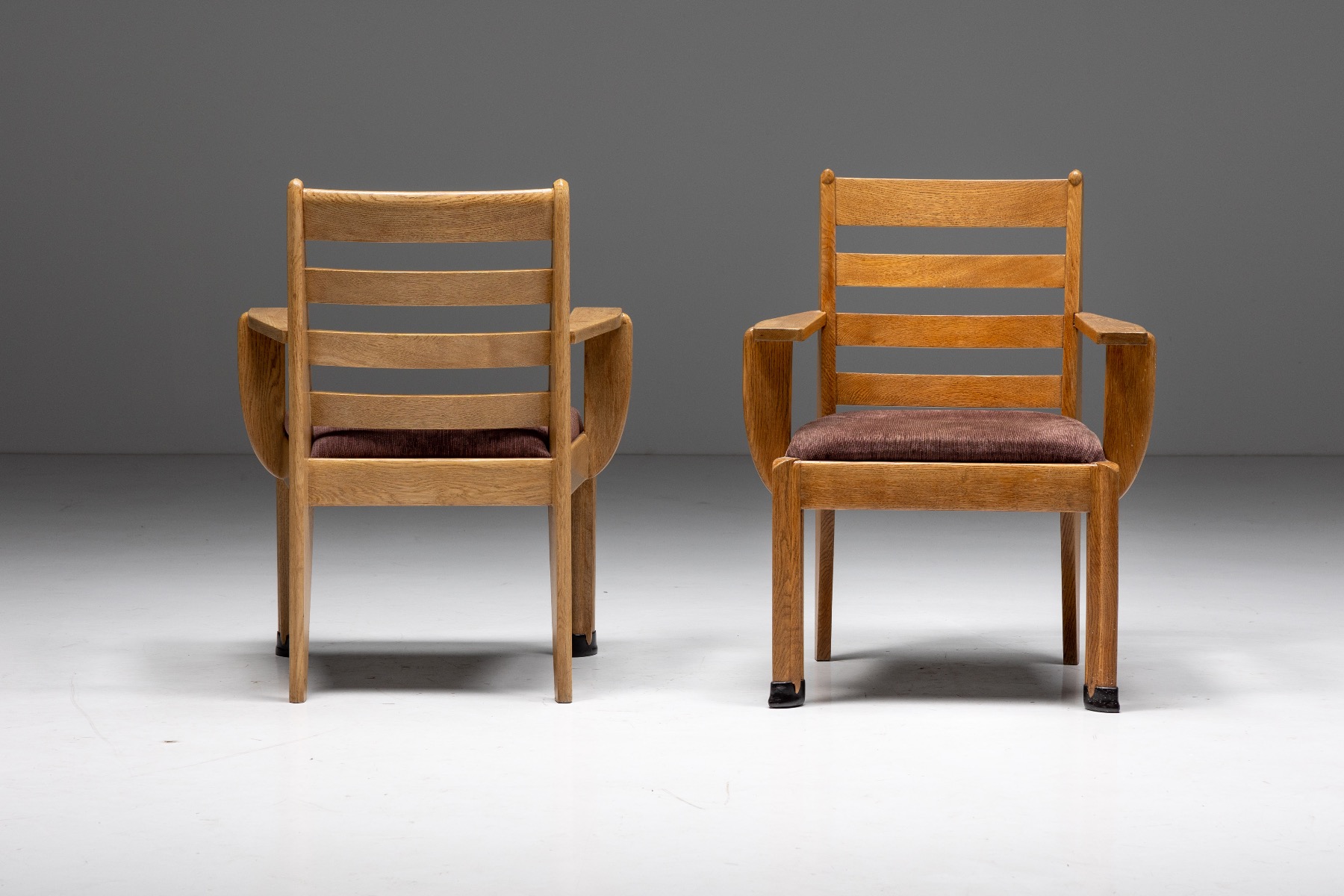 Dutch Rationalist Armchairs in Oak - 1920s