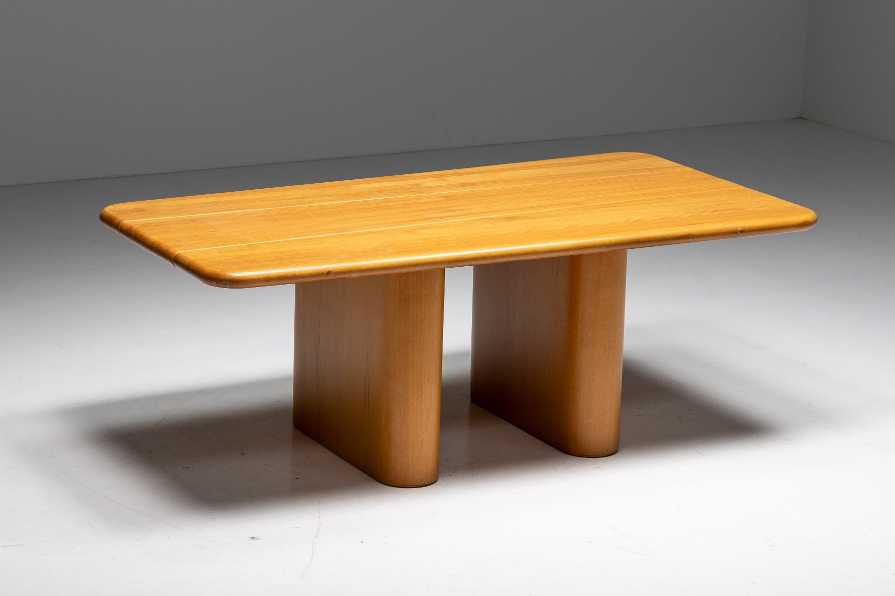 Beech and Leather Dining Room Set by Mario Marenco - 1970s