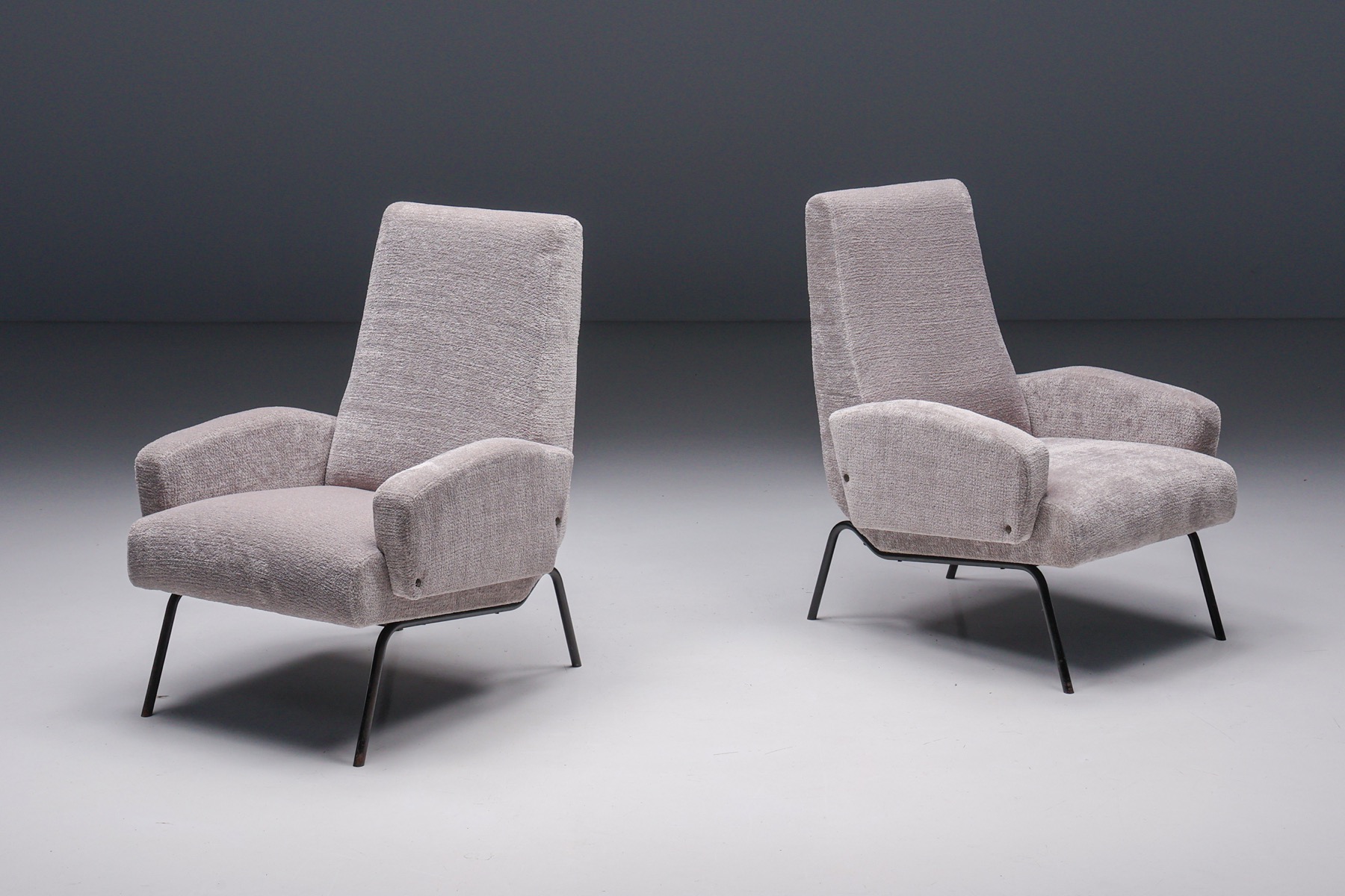 Pair of Purple Armchairs - 1950's